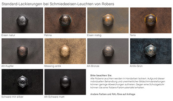 Robers Leuchten Farbtafel