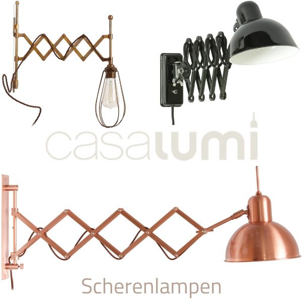 Bett-Scherenlampen
