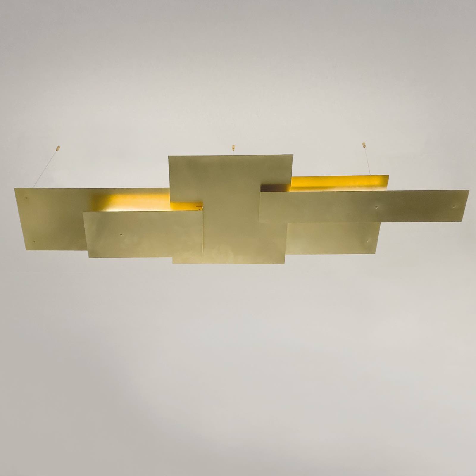 Cubist Brass Ceiling Light MALLET XXL