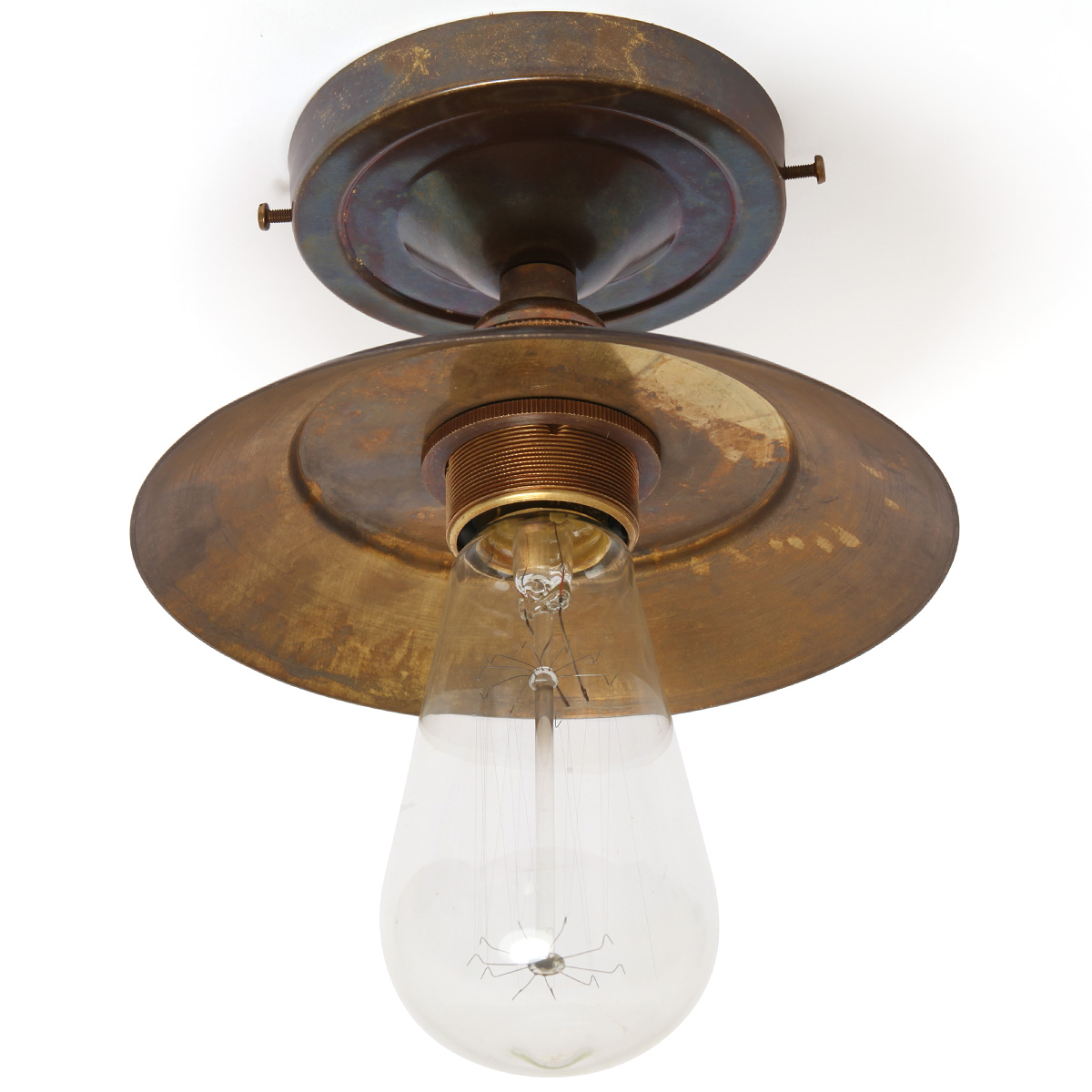 Einfache Deckenleuchte mit flachem Schirmchen Ø 16 cm