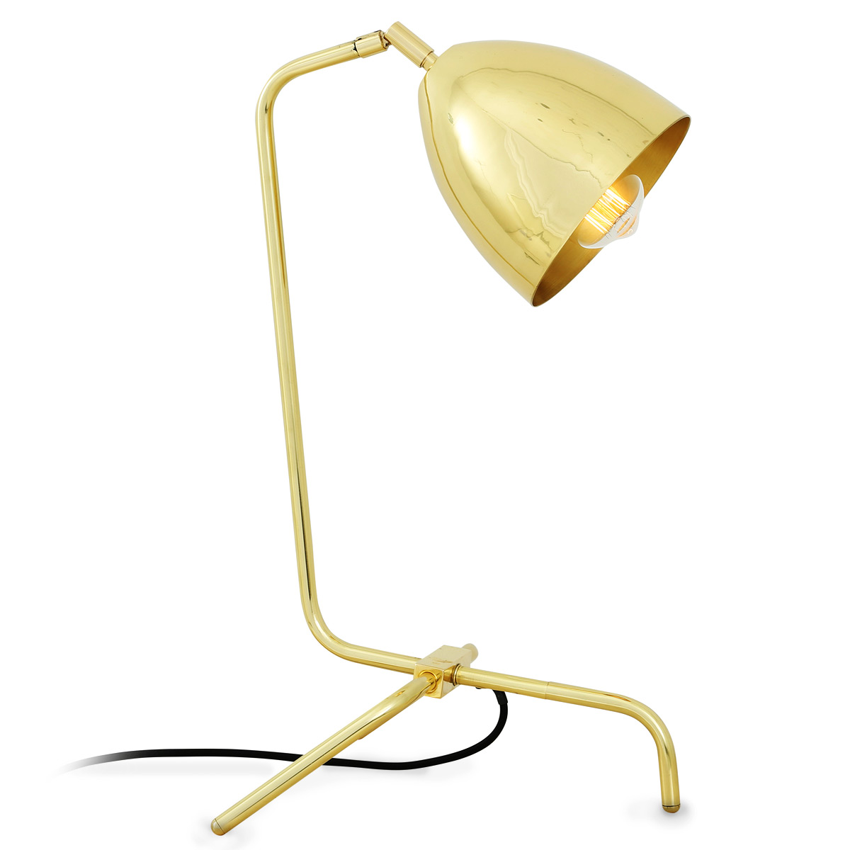 Elegante Design-Tischleuchte aus Messing