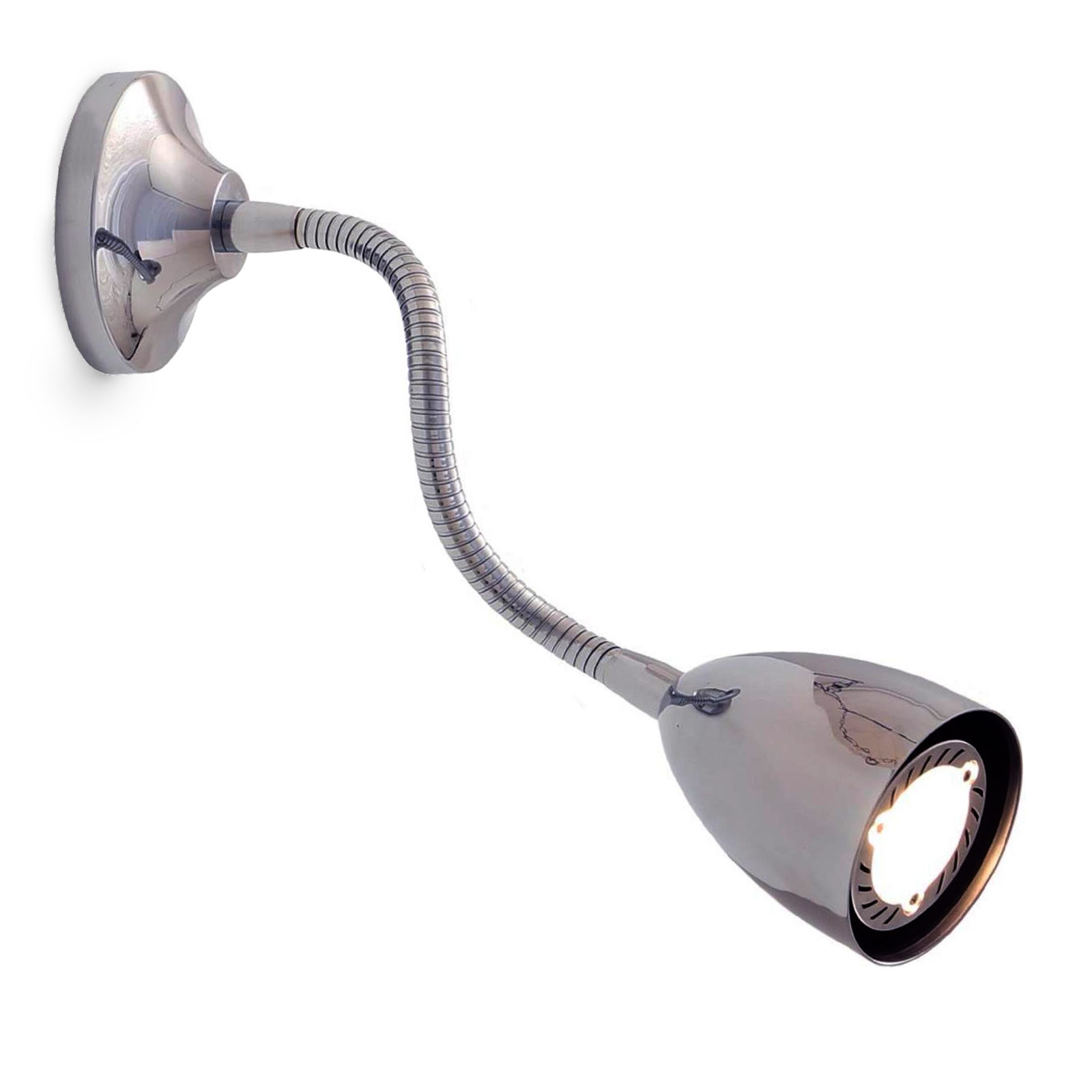 Einstellbare Wandleuchte mit Flex-Arm, div. Messing-Varianten