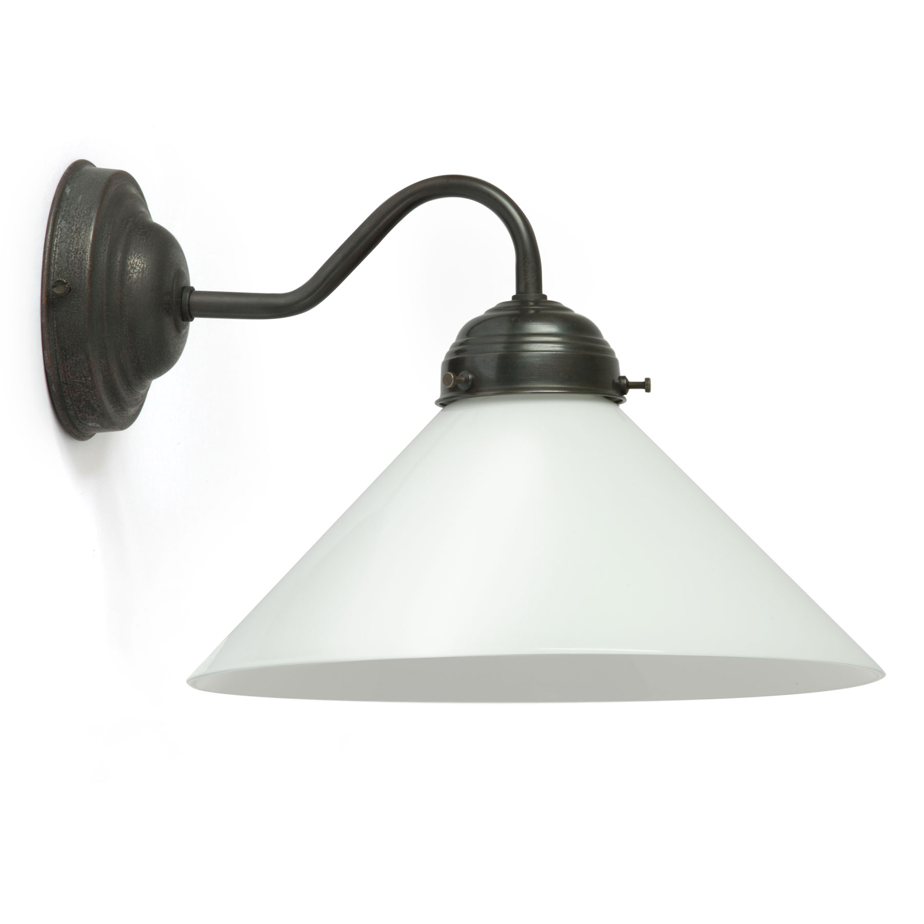 Jugendstil-Wandlampe mit Kegelschirm