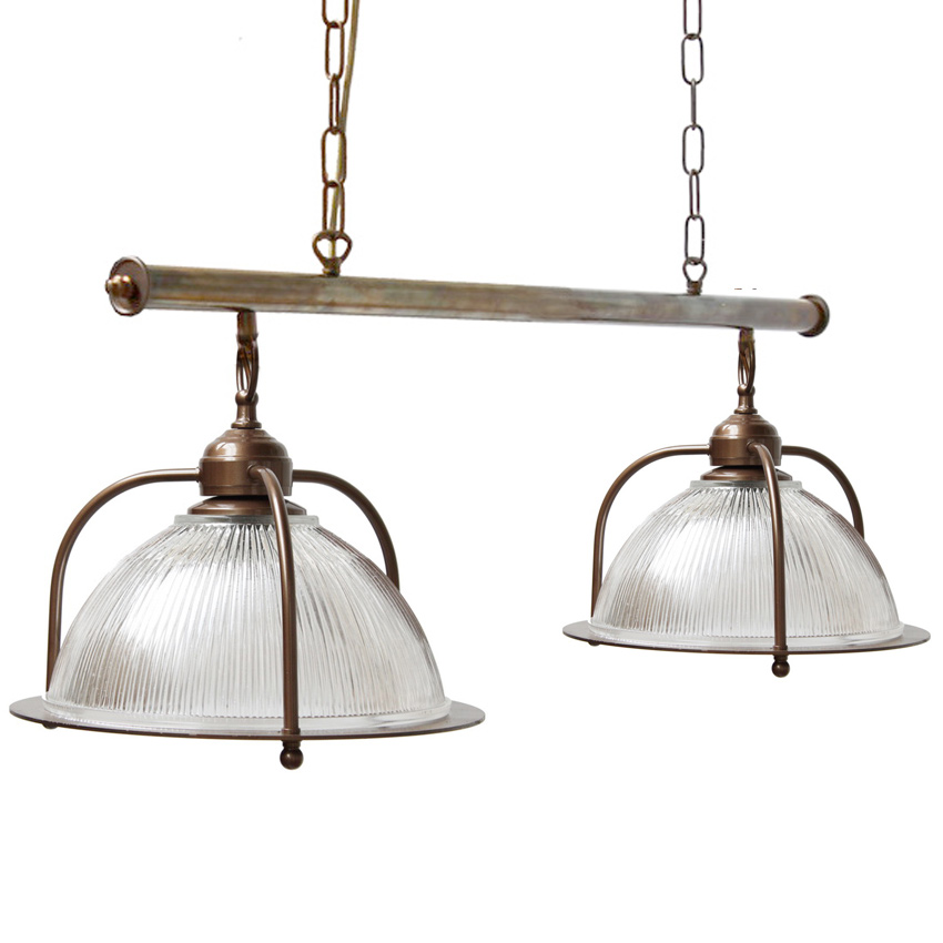 Unique beam lamp with glass shades