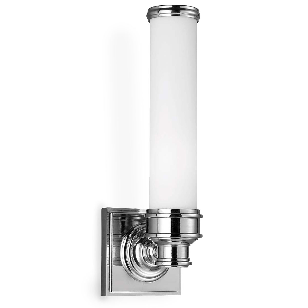 „Tudor-Style“ Bad-Wandleuchte mit Glaszylinder, IP44