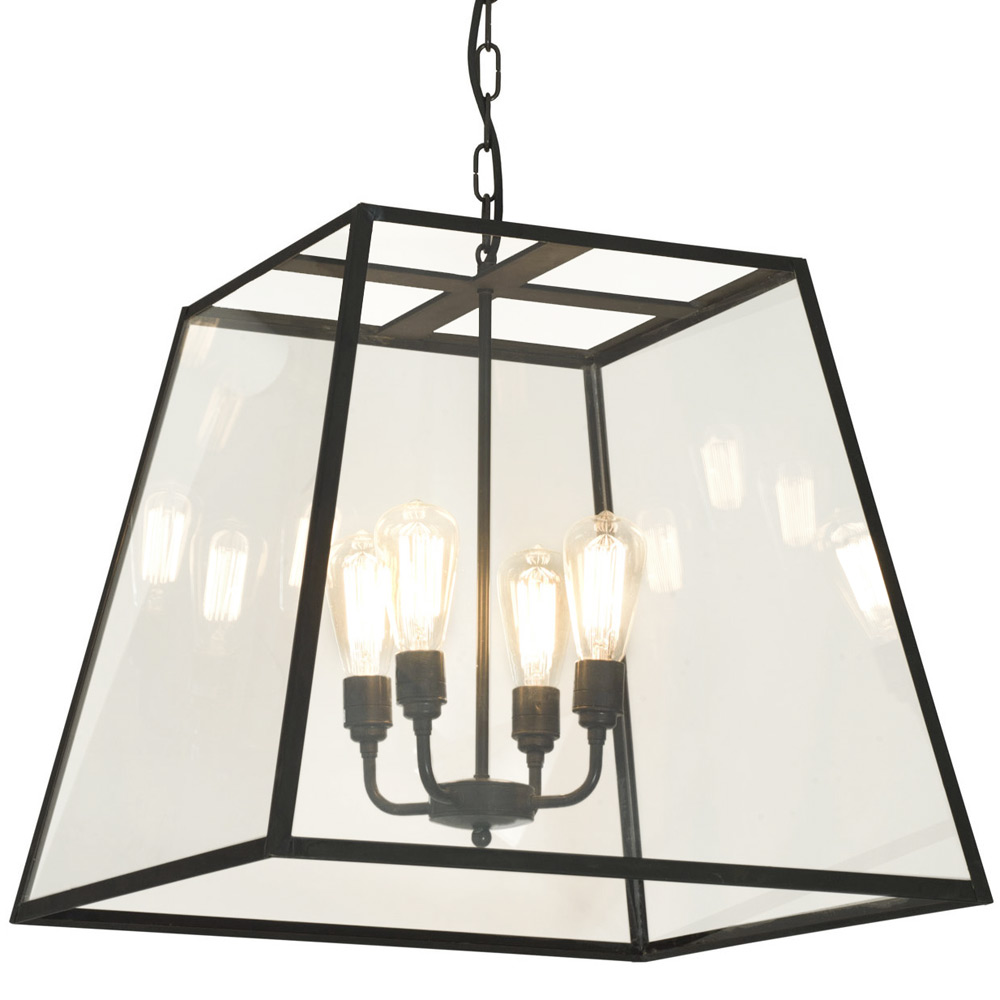 Riesige Glaskasten-Pendelleuchte 7636/XL