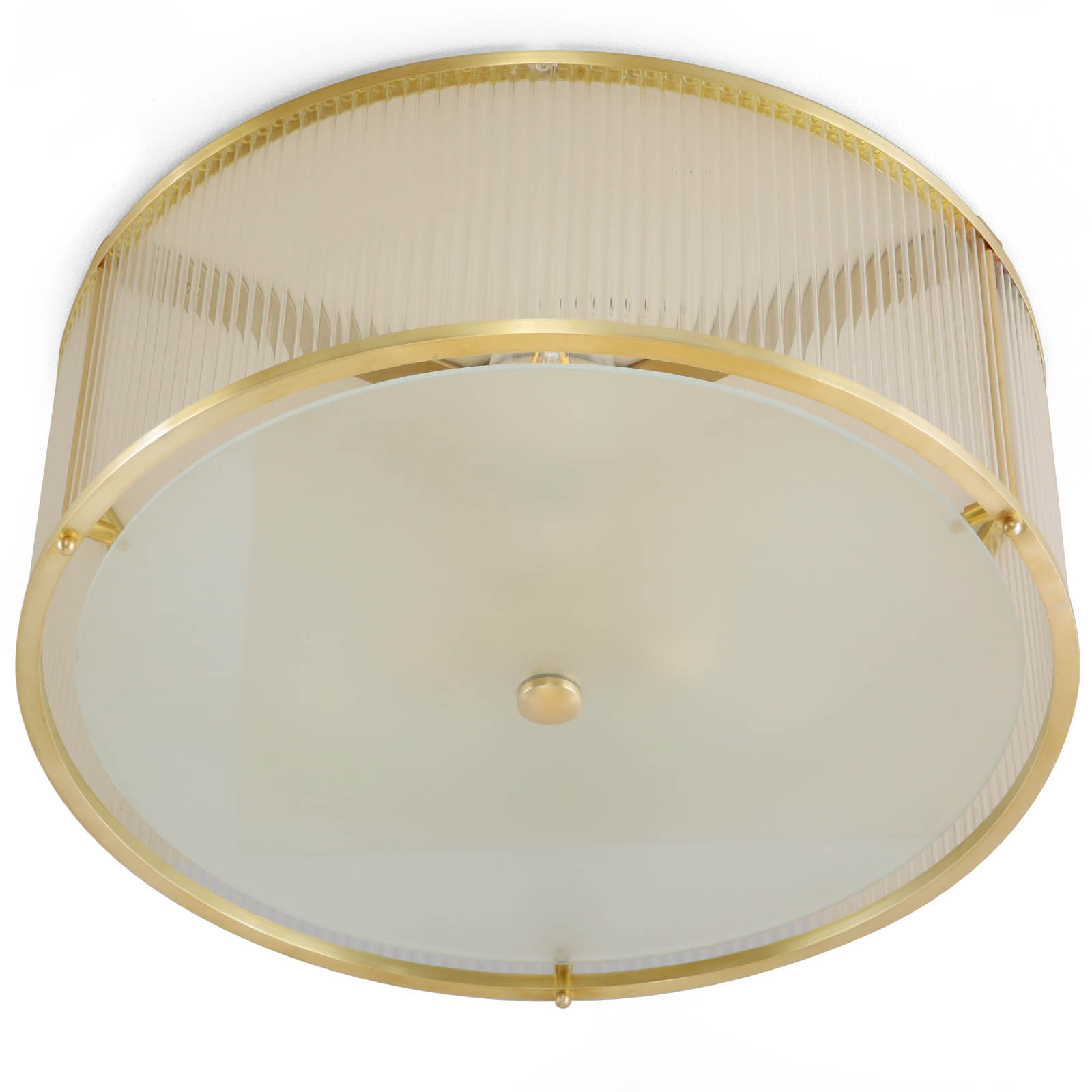 Round Ceiling Light Fitting, Brass and Crystal Rods, Ø 50 cm, Fig. 5