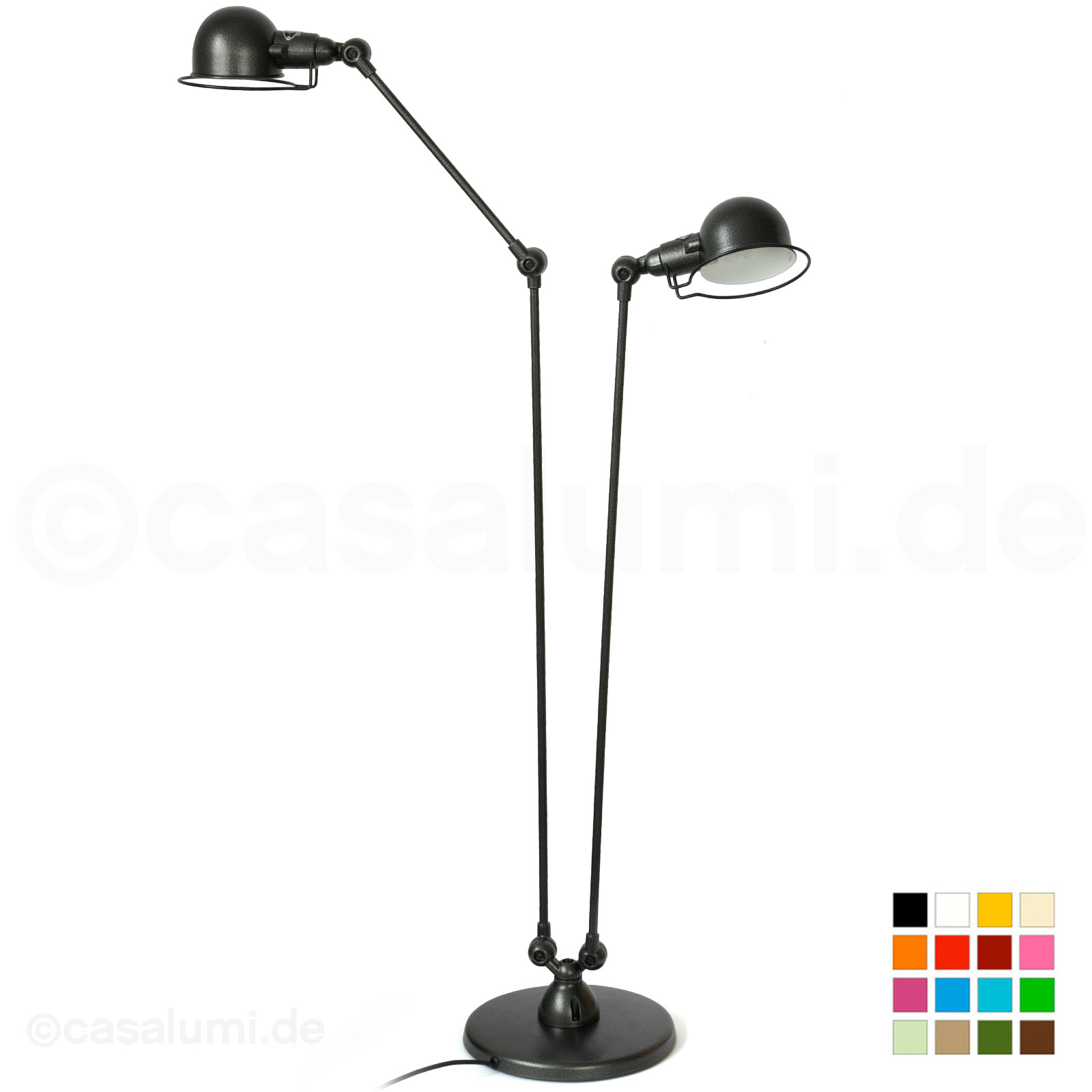 SIGNAL SI8380 Zweiarmige Doppel-Stehlampe, ideal als Leseleuchte