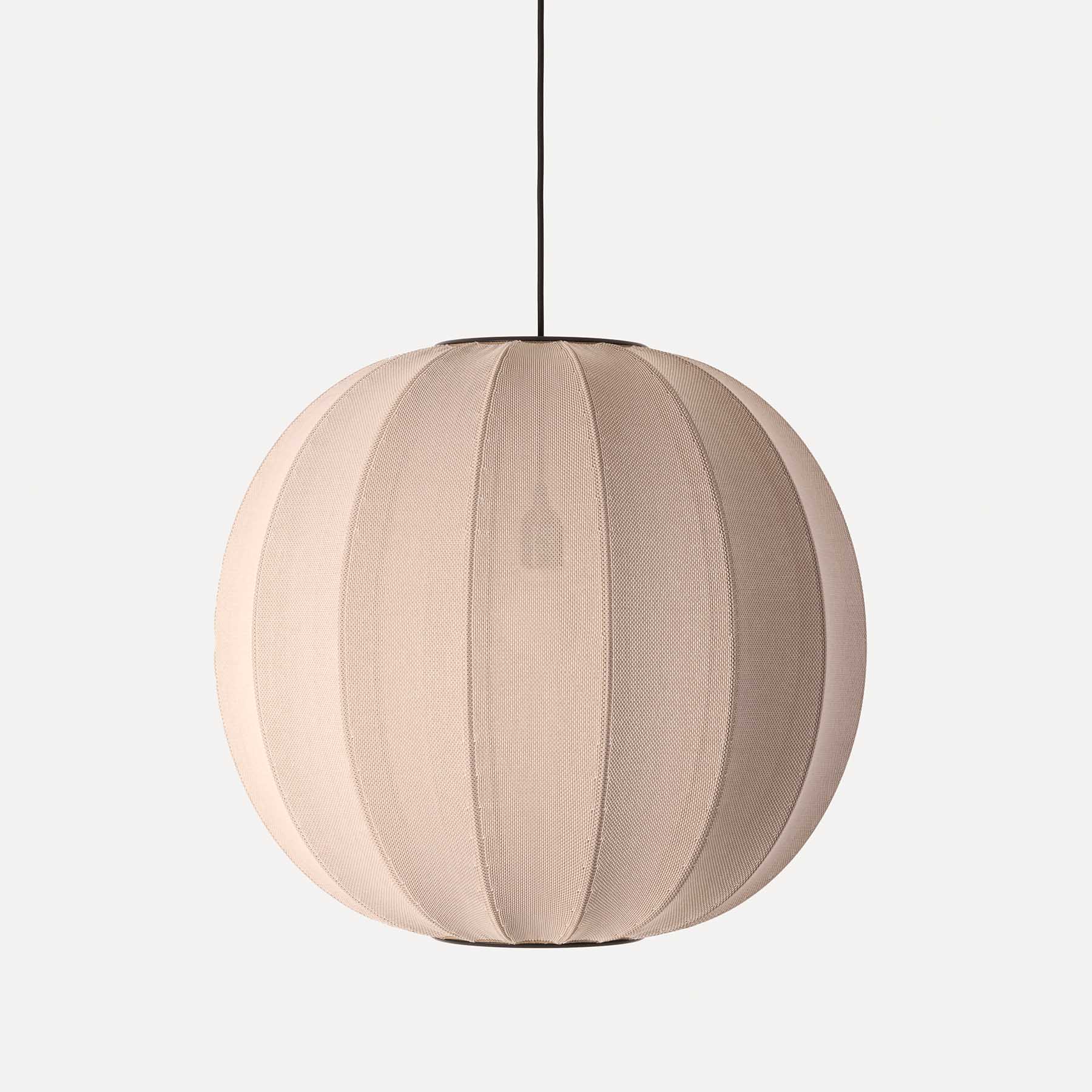 Kugel-Hängeleuchte KNIT-WIT mit Stoffschirm-Lampion, div. Farben und Größen bis 75 cm