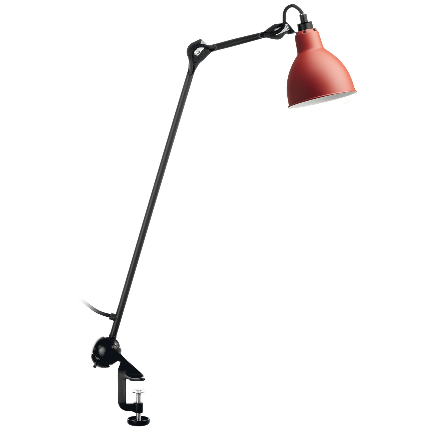 Architektenlampe N° 201 Klemmleuchte mit rundem Schirm