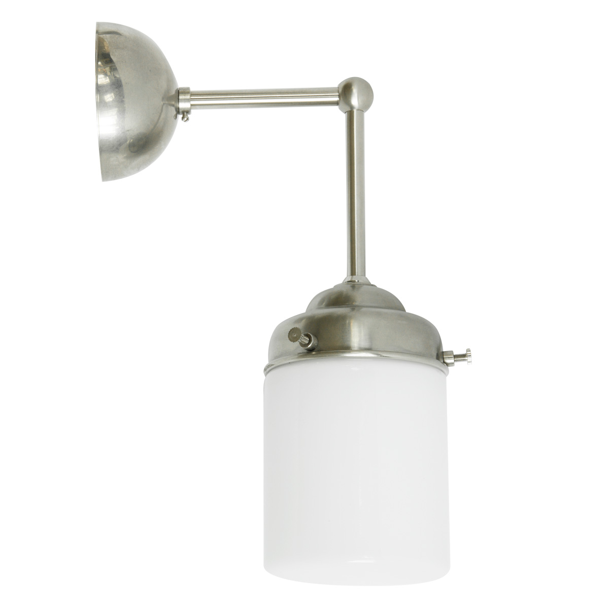 Wall Lamp with a Suspended White Cylinder Glass