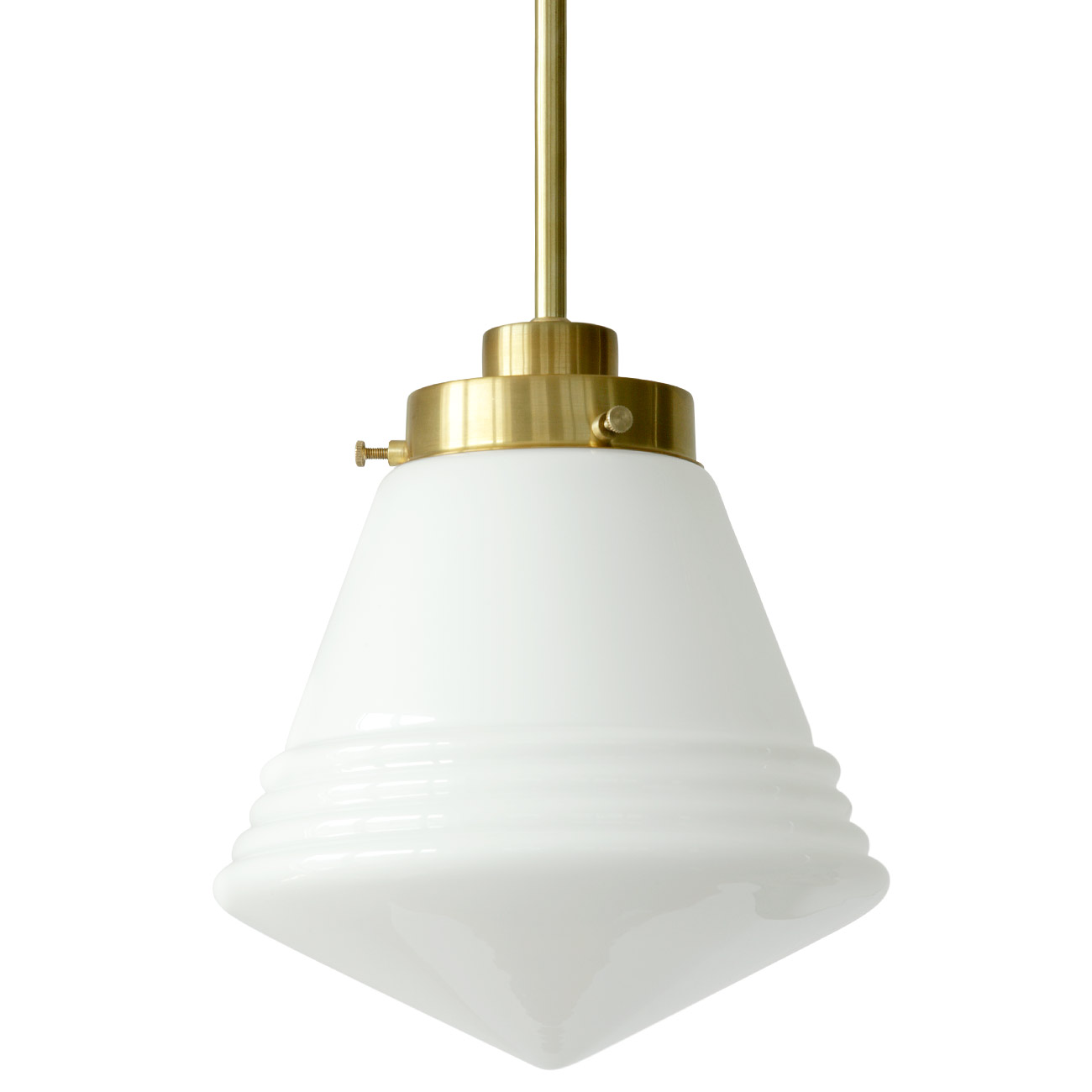 Elegante Art déco-Pendelleuchte „Schoolhouse“