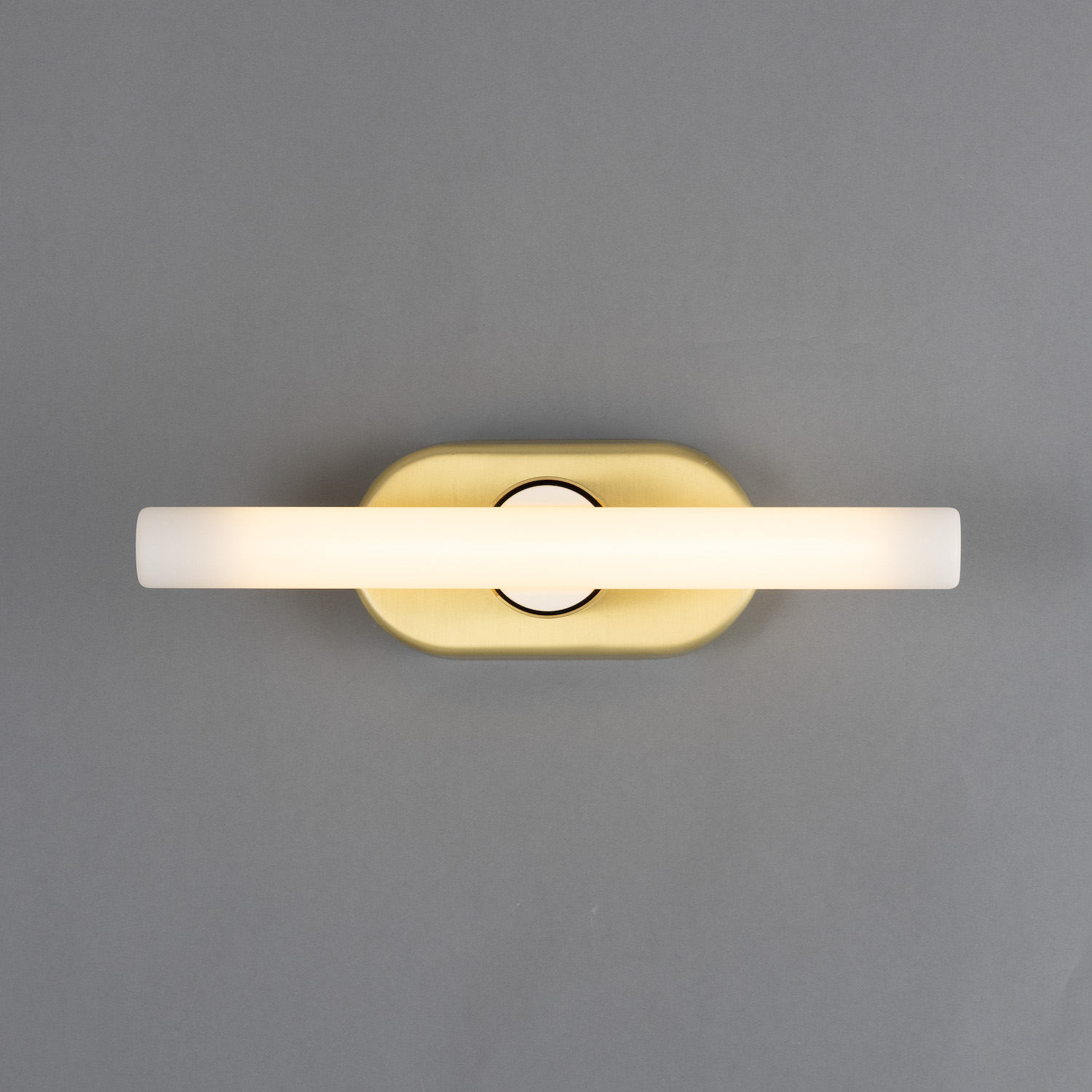 Brass Wall Light for Mirrors with LED Tube Bulb 30/50 cm: Messing satiniert, Modell 1