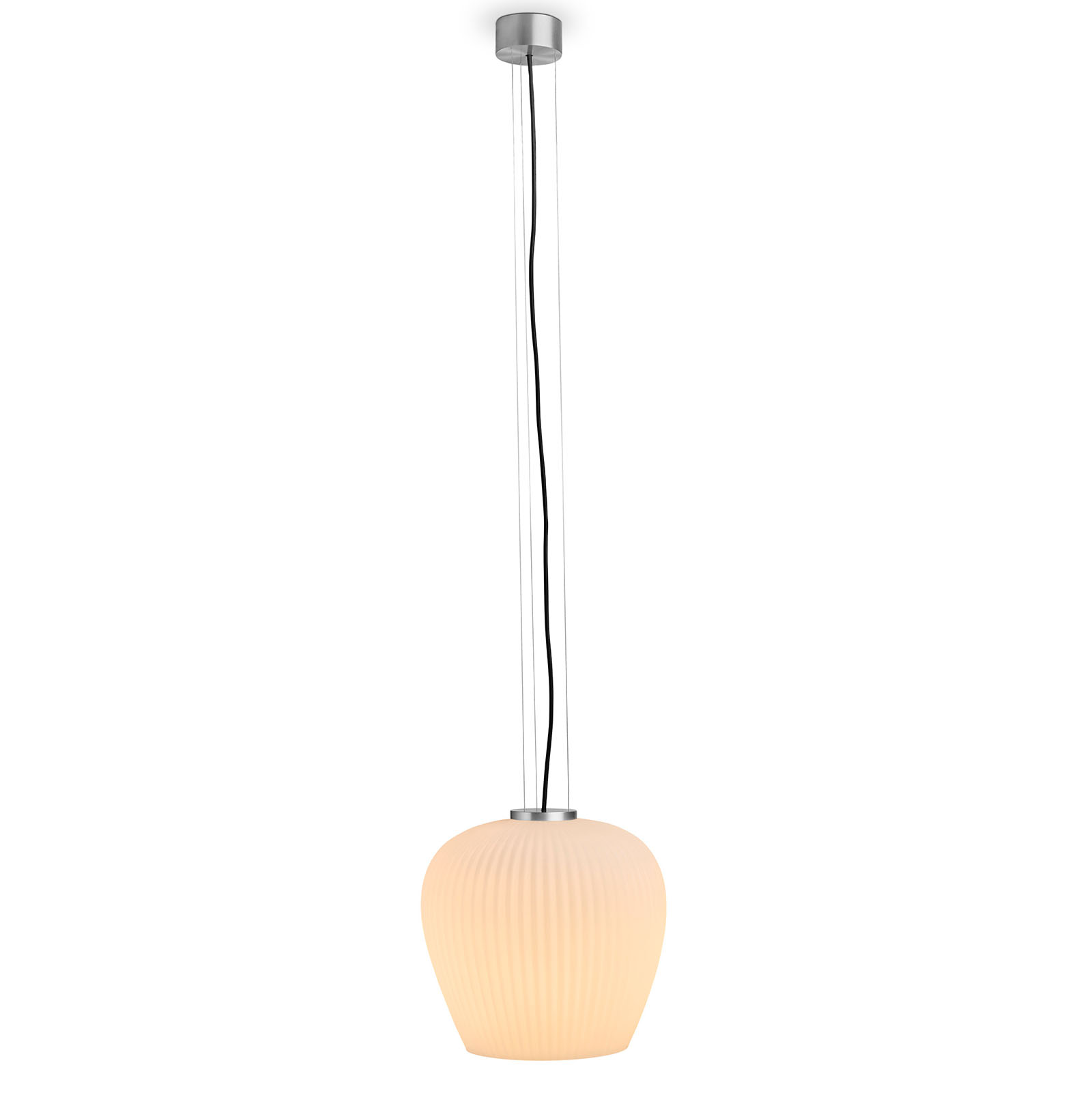 Exclusive Glass Pendant Light LIV with Pleated Opal Shade, Fig. 4