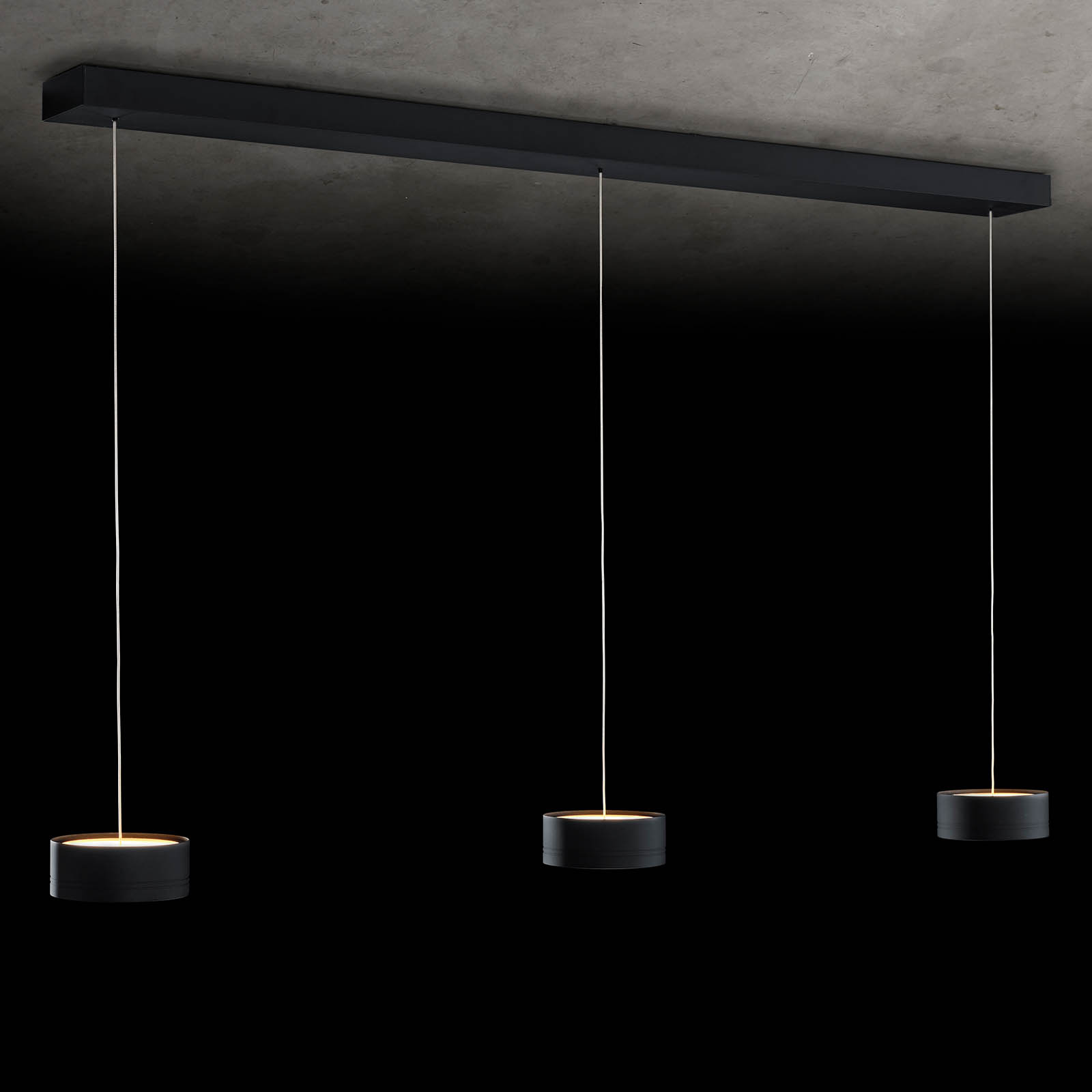 Purist 2-/3-Light Up-Down Pendant Light FAVOR: Obderfläche Schwarz