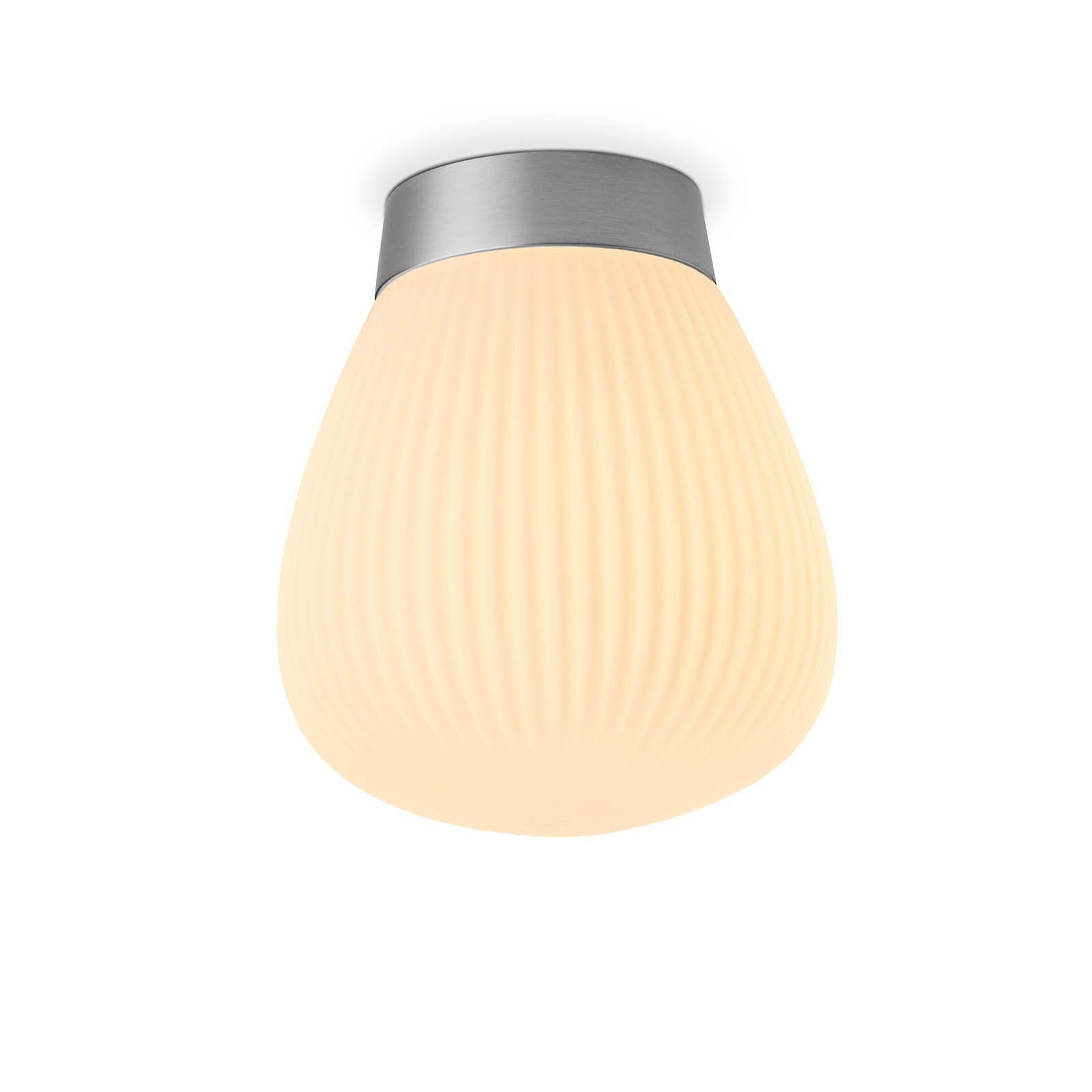Kleine, moderne Opalglas-Deckenleuchte PLISSEE, Ø 14 cm, Bild 4