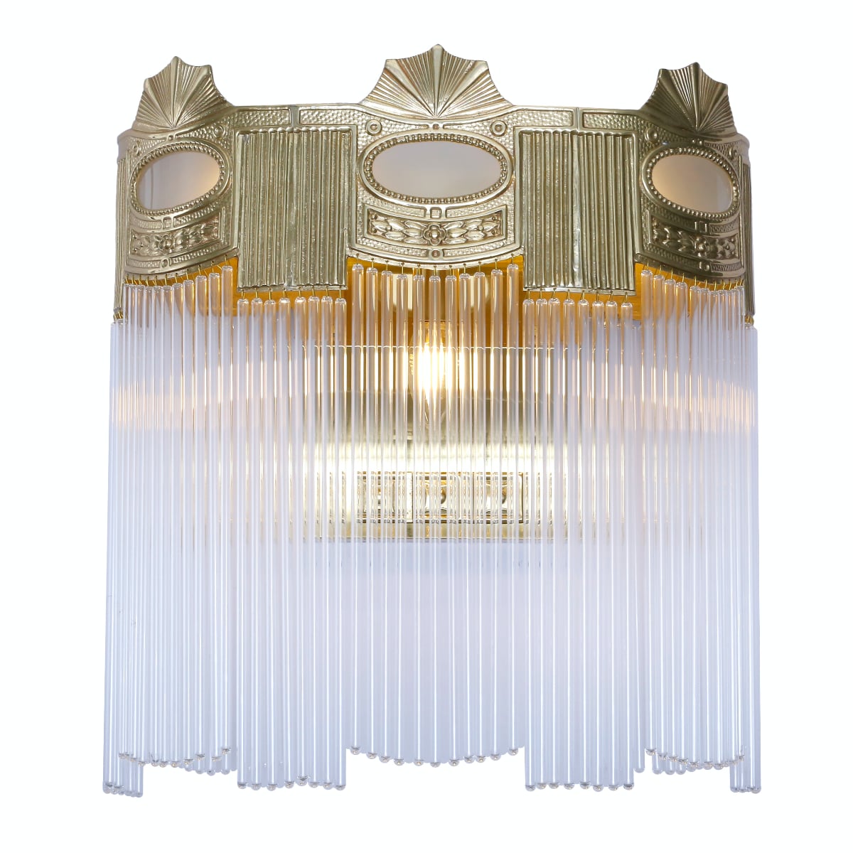 Large Liberty-style applique with crystal tube glass TRENTINO IV