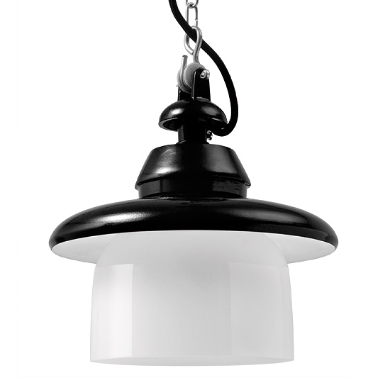 KOBLENZ Industriedesign-Hängeleuchte mit Ringglas