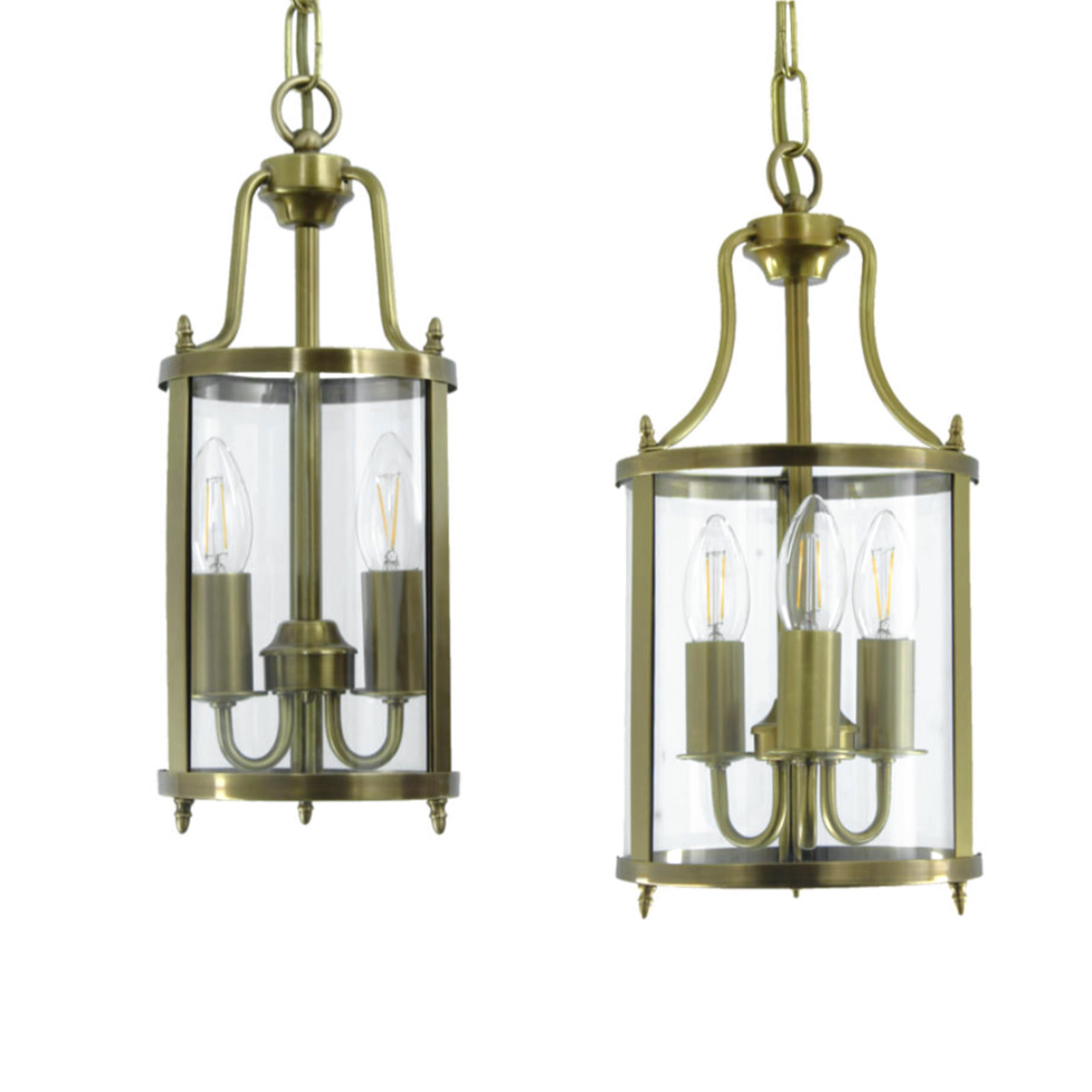 Small, Round Pendant Lantern From France, 14/18 cm