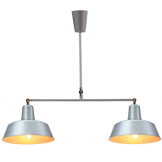 BERLIN II Doppel-Rohrpendel-Gelenkleuchte im Bauhaus-Stil
