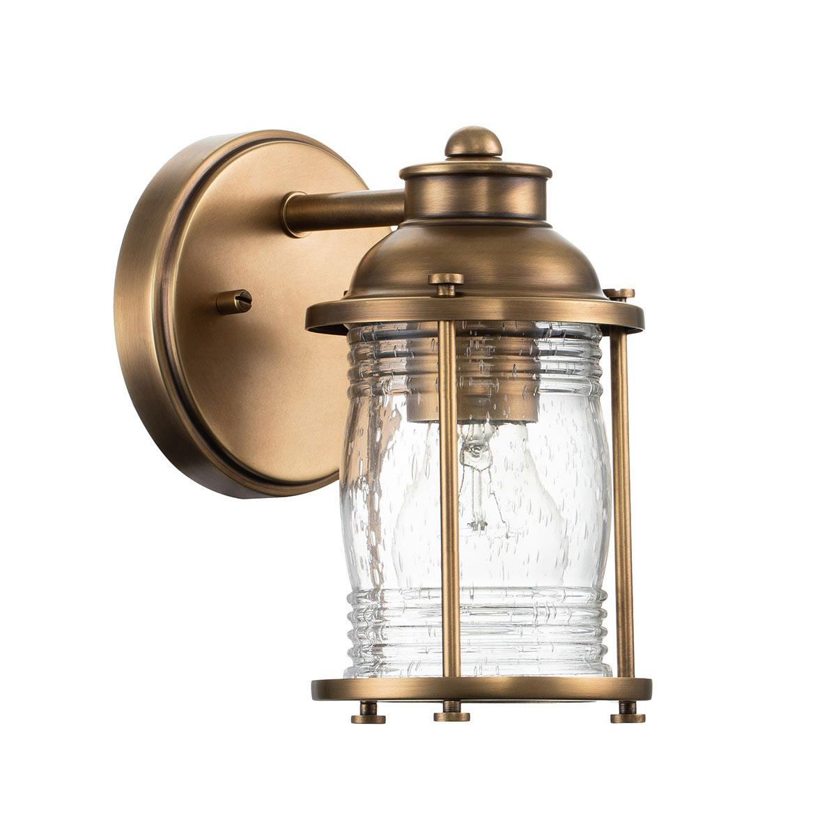 Messingfarbene Badezimmer Wandlampe im nautischen Stil