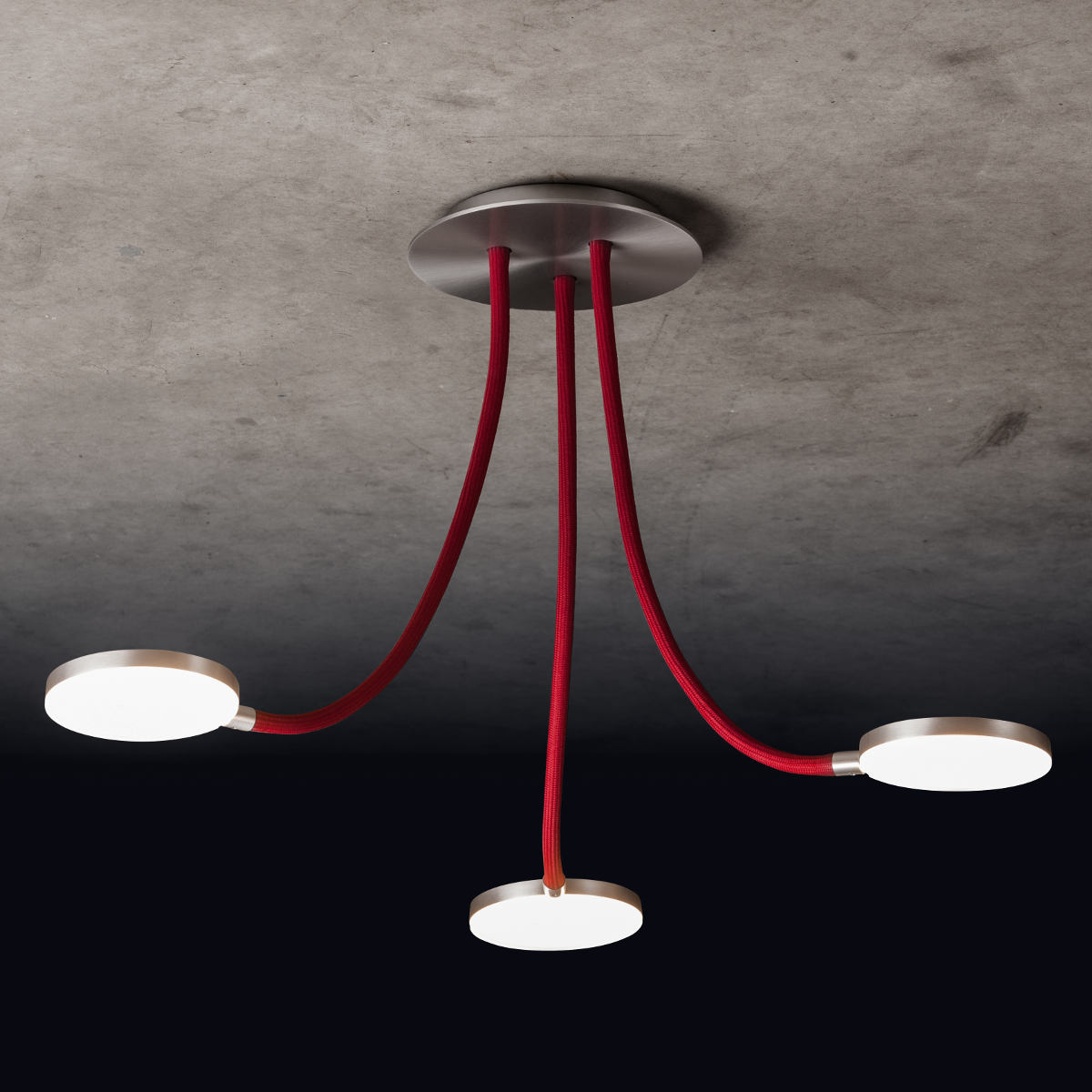 Einstellbare LED-Deckenleuchte FLEX mit 3 oder 5 Armen