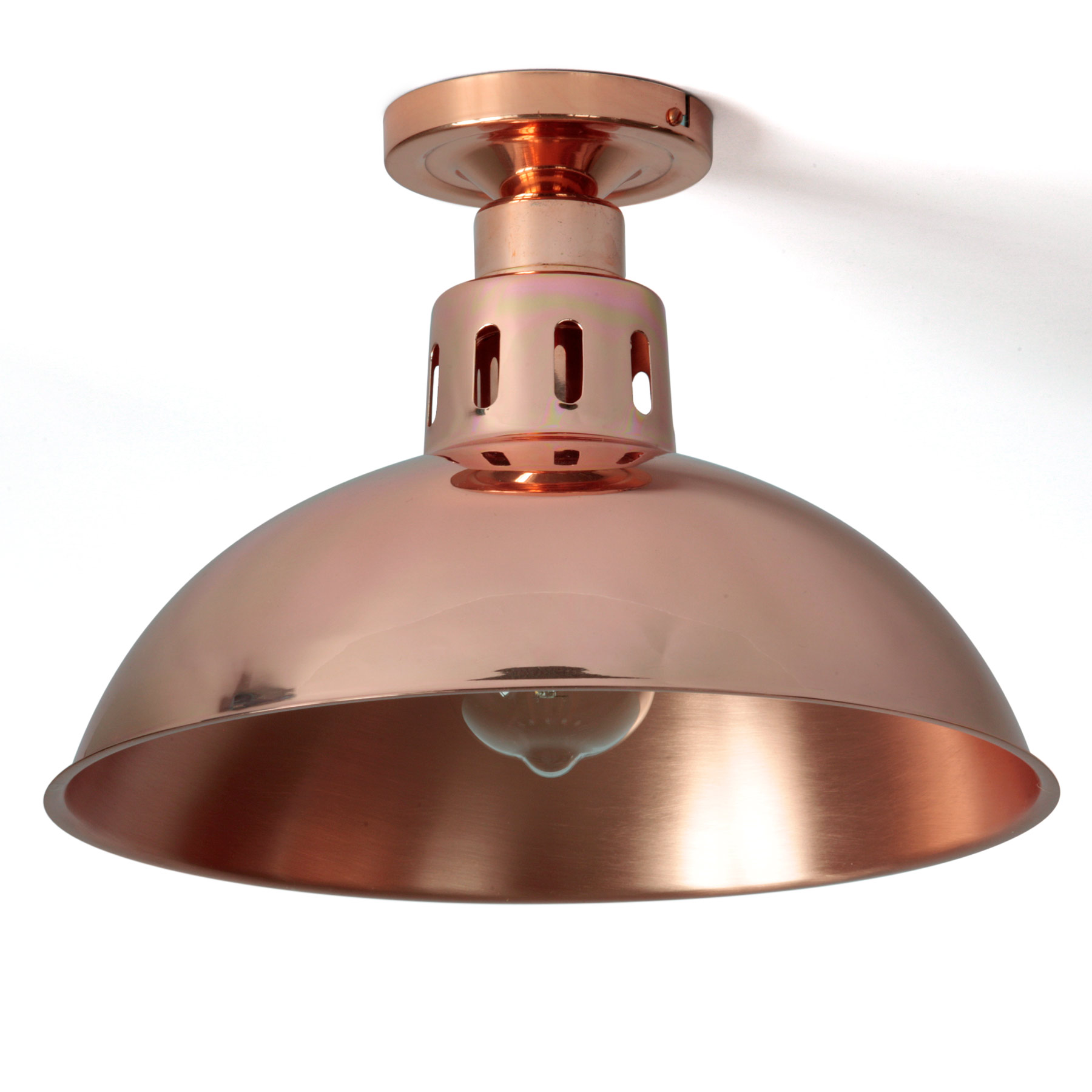 Industrie-Deckenleuchte aus Kupfer Ø 30 cm