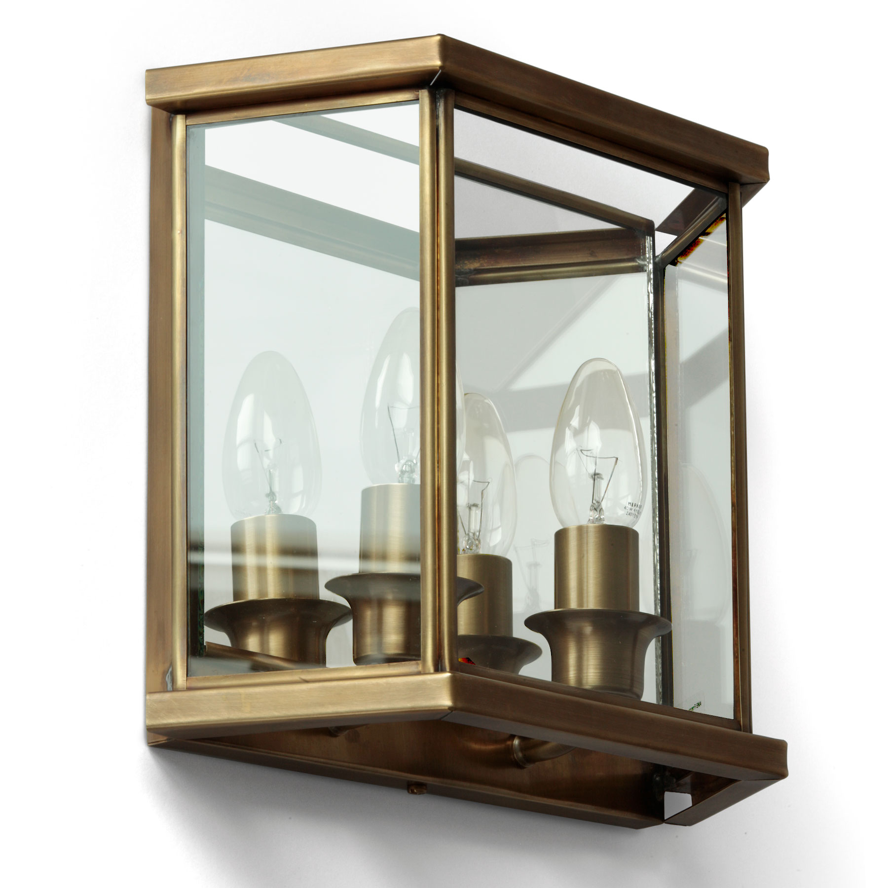 Noble Two-Flame Cabinet Wall Light with Mirror Back
