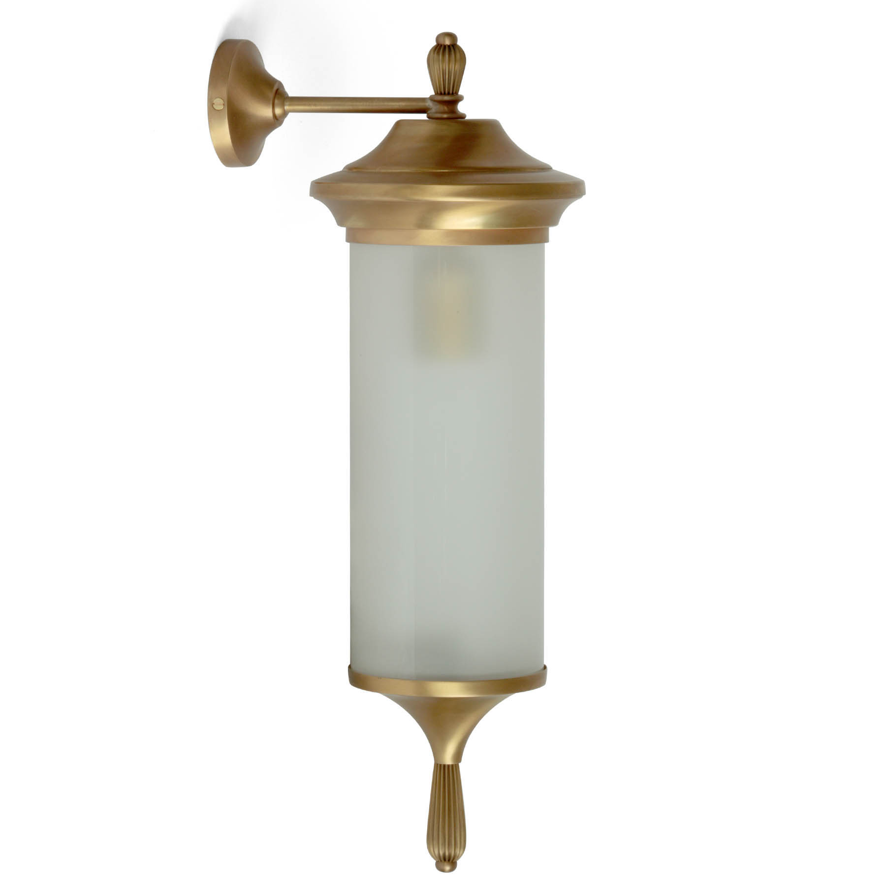 Florentinian brass wall light with short arm A207: hell brüniert