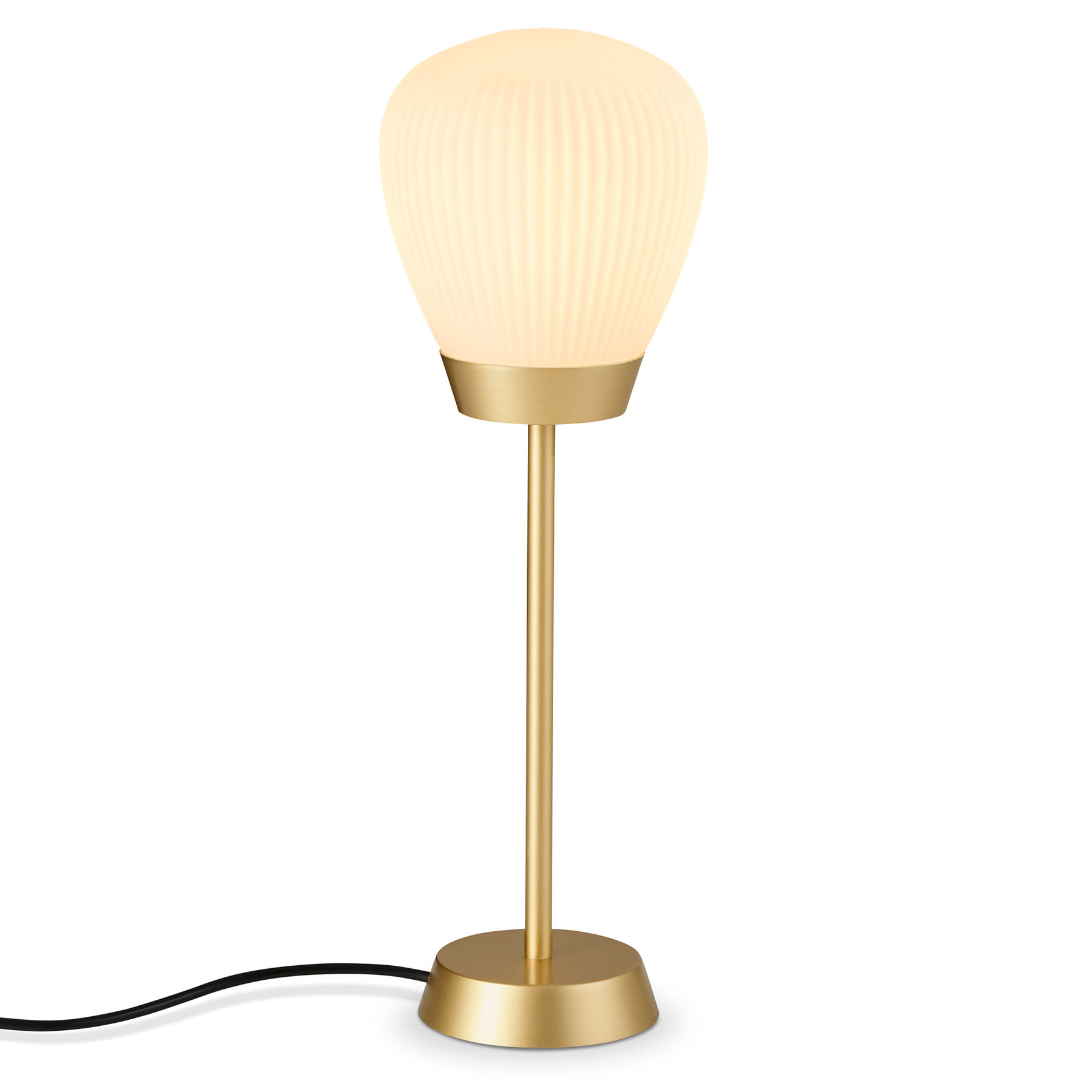 Table Lamp PLISSEE T1 with Pleated Glass Shade