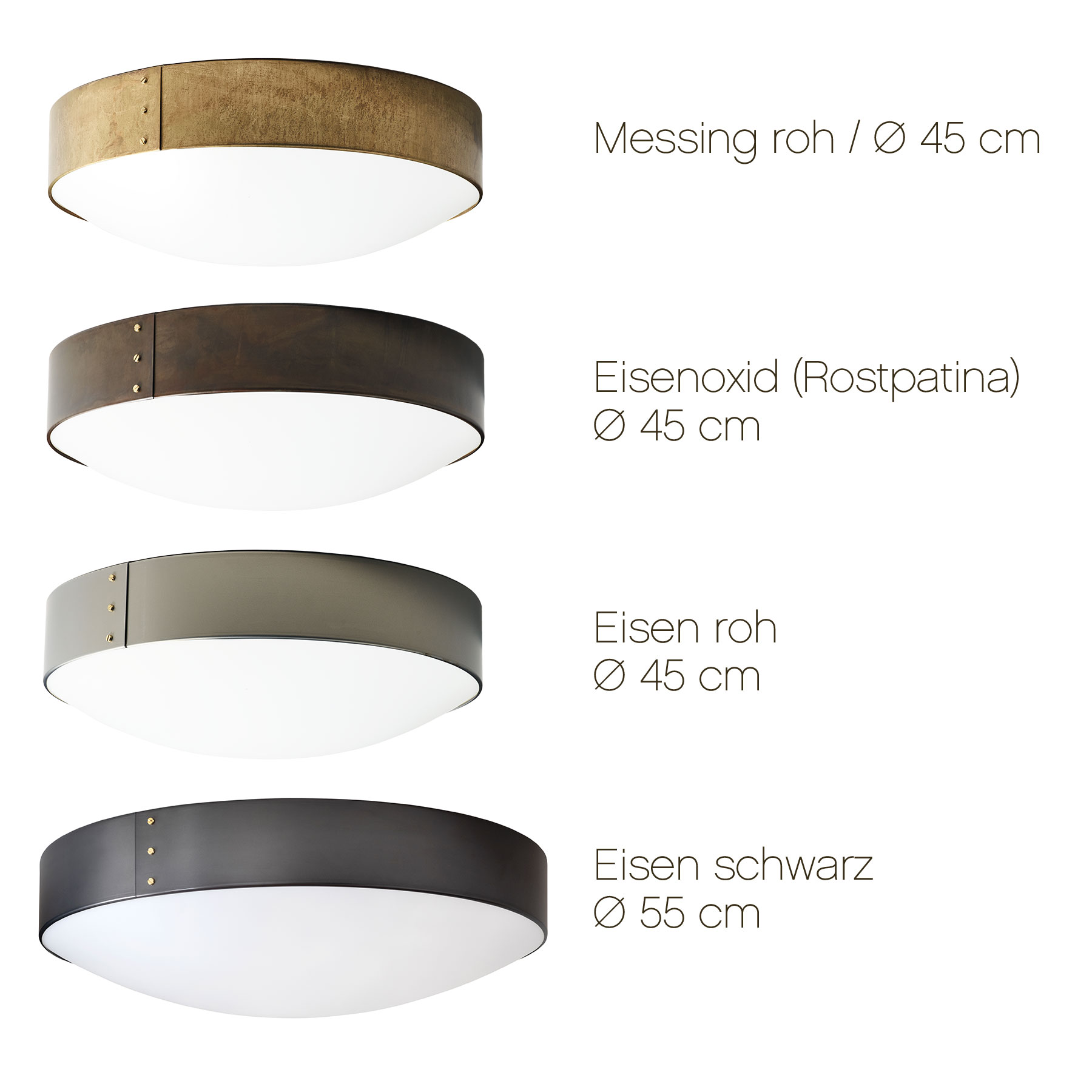 Große Deckenleuchte aus Schweden mit Messing-Ring, Ø 45/55 cm, Bild 10