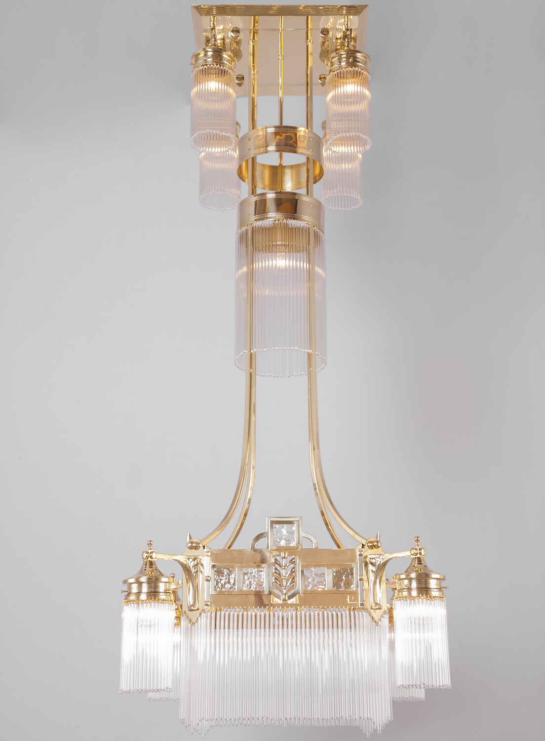 WIENER Jugendstil-Kristallglas-Kronleuchter I