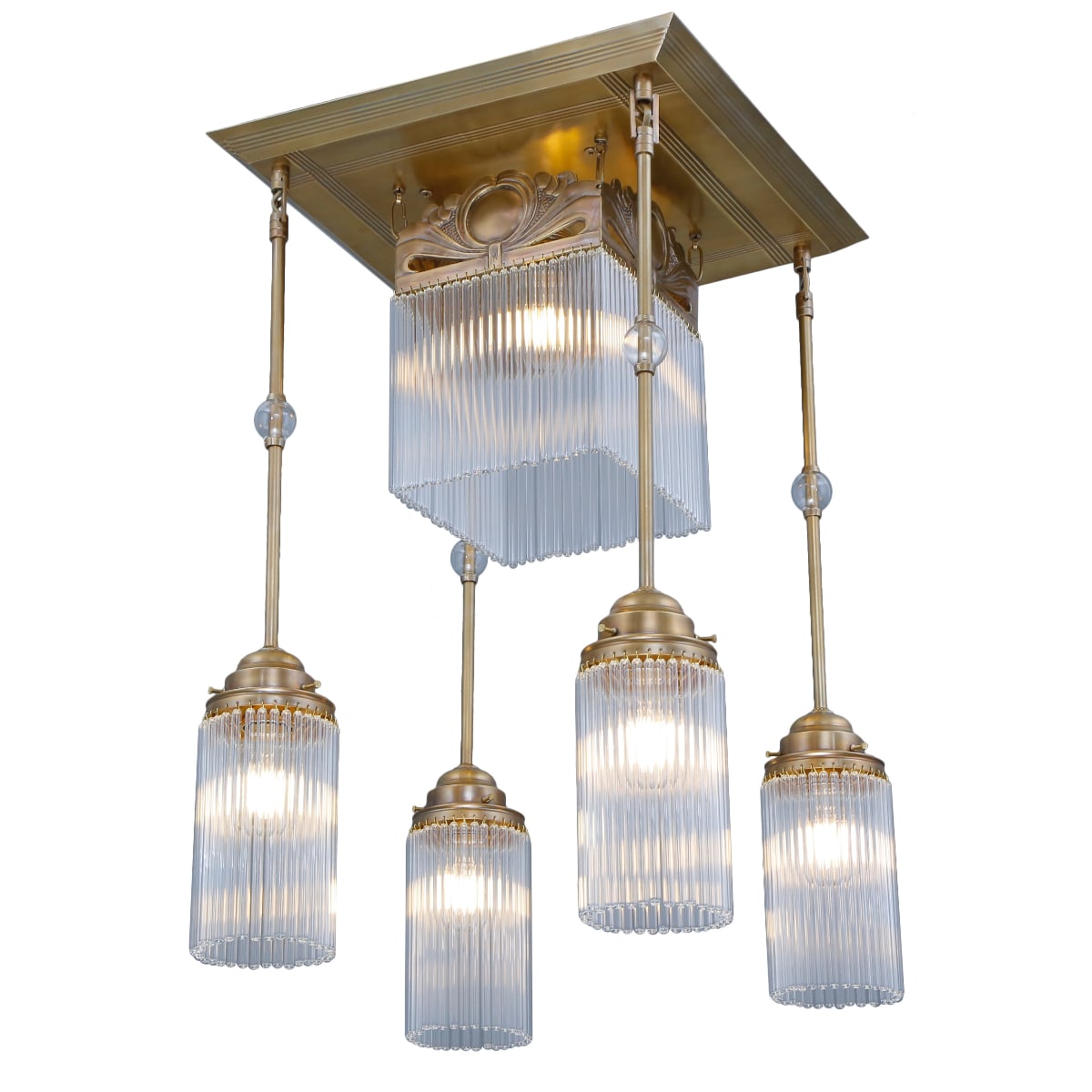 Floreale-style crystal glass ceiling lamp VENEZIA 46 x 40 cm