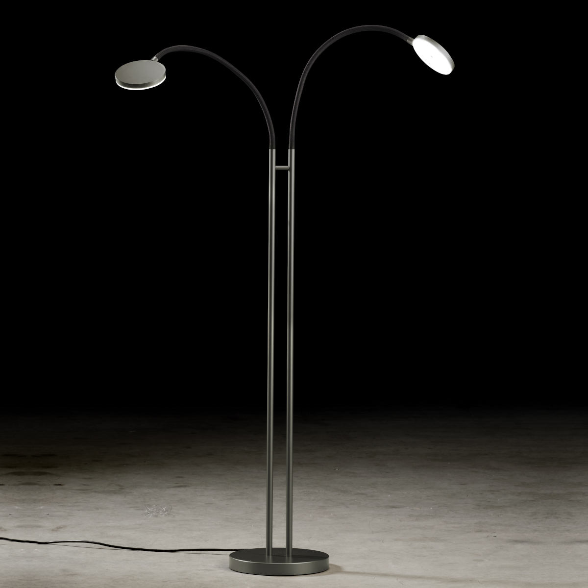 Moderne Lese-Stehleuchte FLEX TWIN mit zwei High End-LED