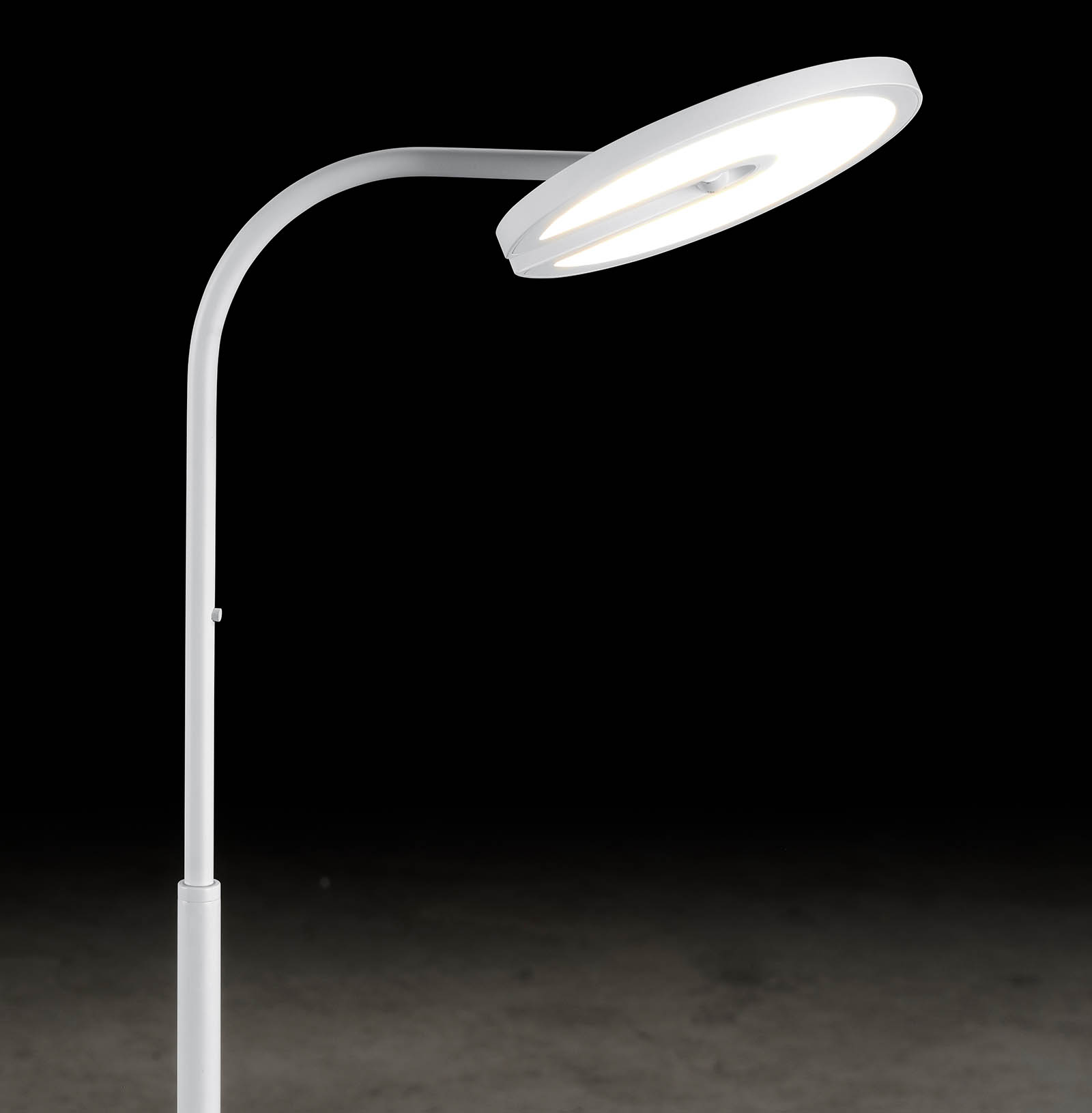 Versatile Reading Floor Lamp VINCE S with Powerful LED Light Source: Hier in der Oberfläche Weiß
