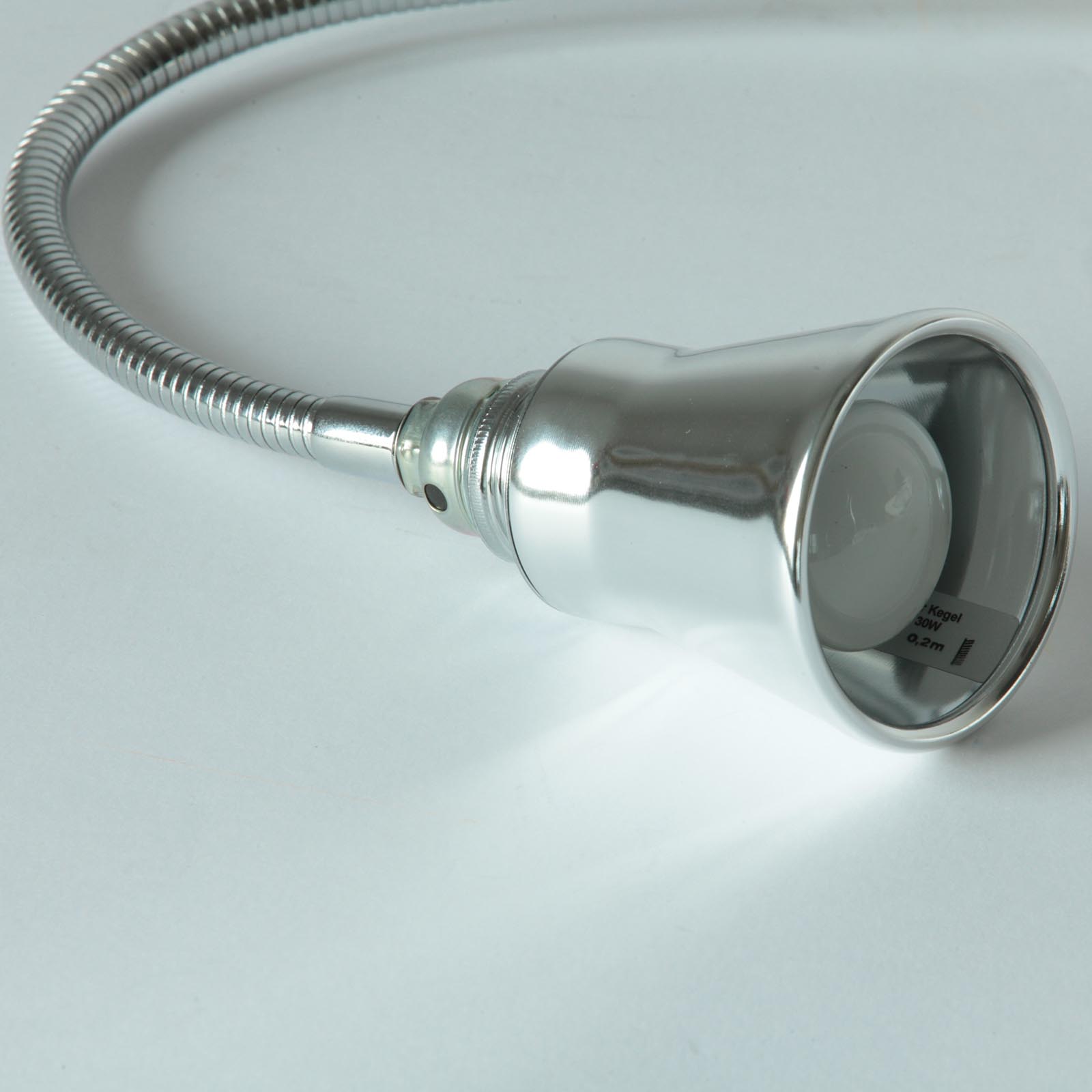 Steckerleuchte GLÜHWÜRMCHEN CHROM mit Alu-Kegel-Reflektor, Bild 2