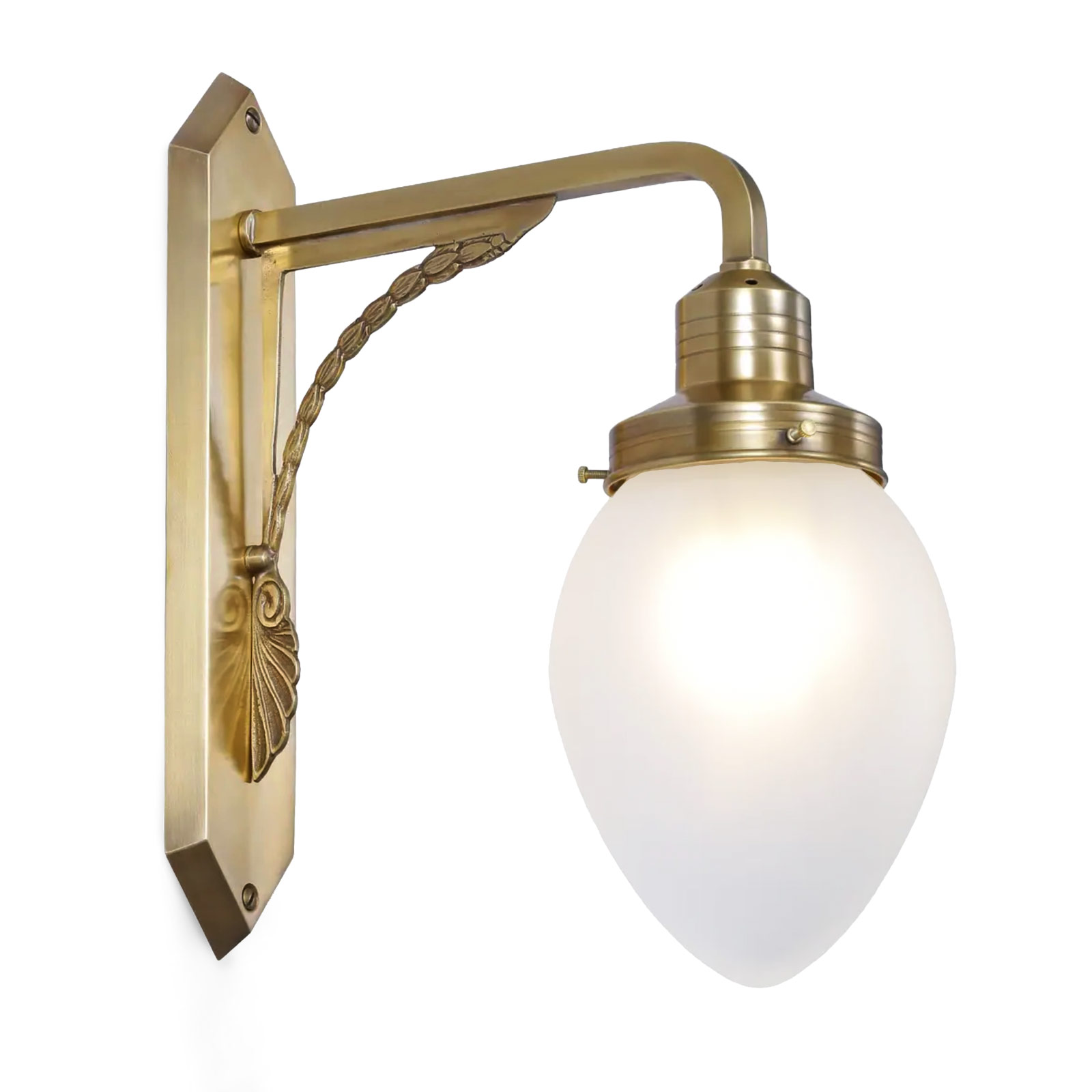 Aparte Jugendstil-Wandleuchte aus Messing