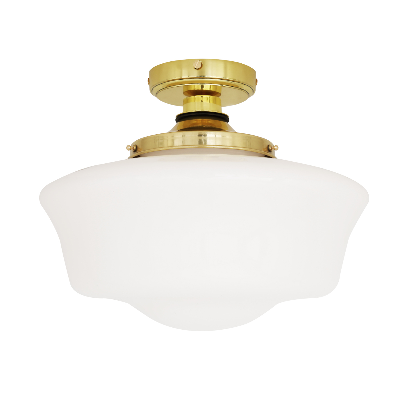 Nostalgische Bad-Deckenlampe (IP44) mit Glasschirm Ø 35 cm