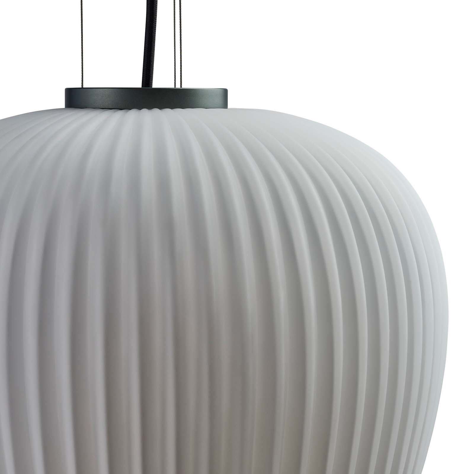 Exclusive Glass Pendant Light LIV with Pleated Opal Shade, Fig. 7