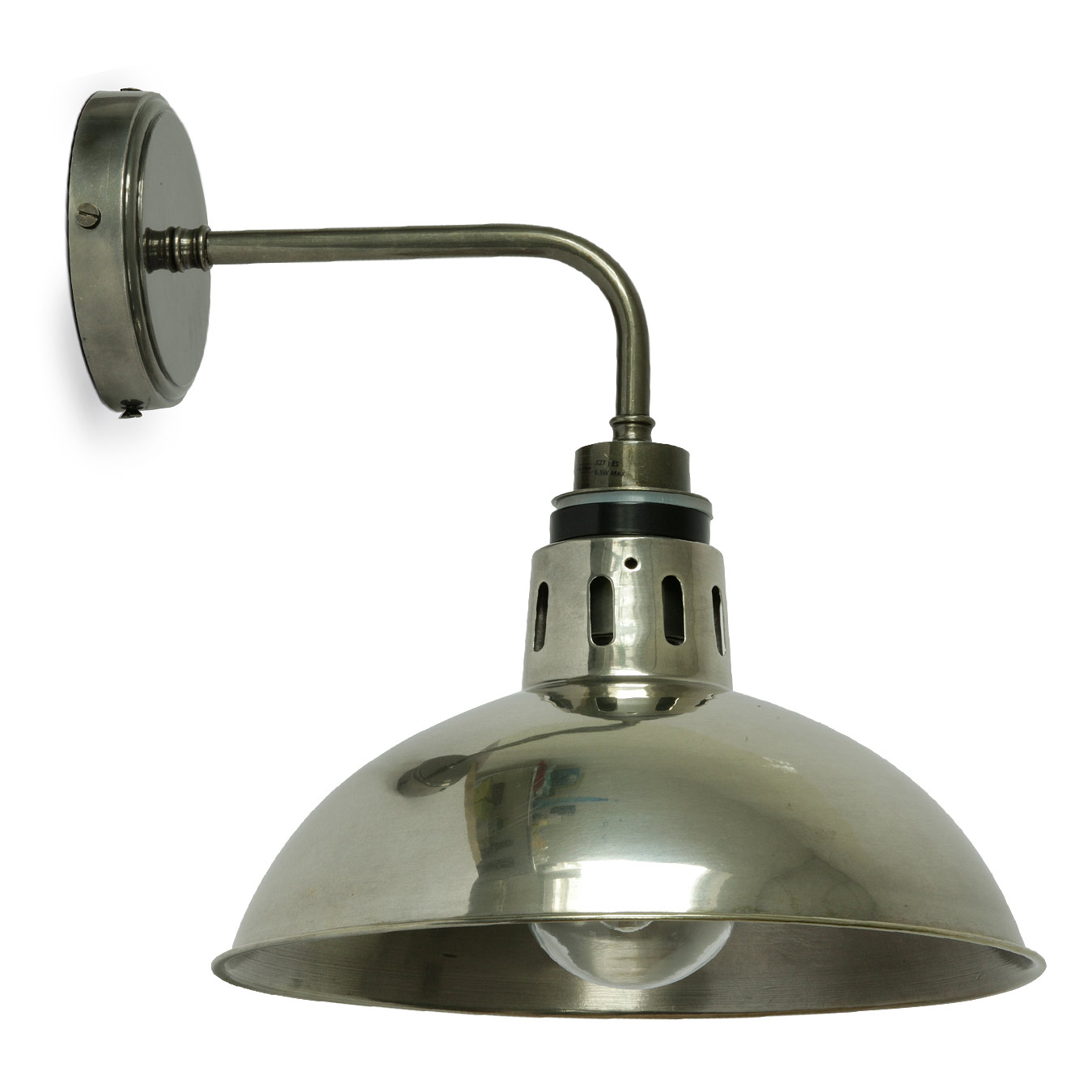 Waterproof factory style shaded wall light, IP65