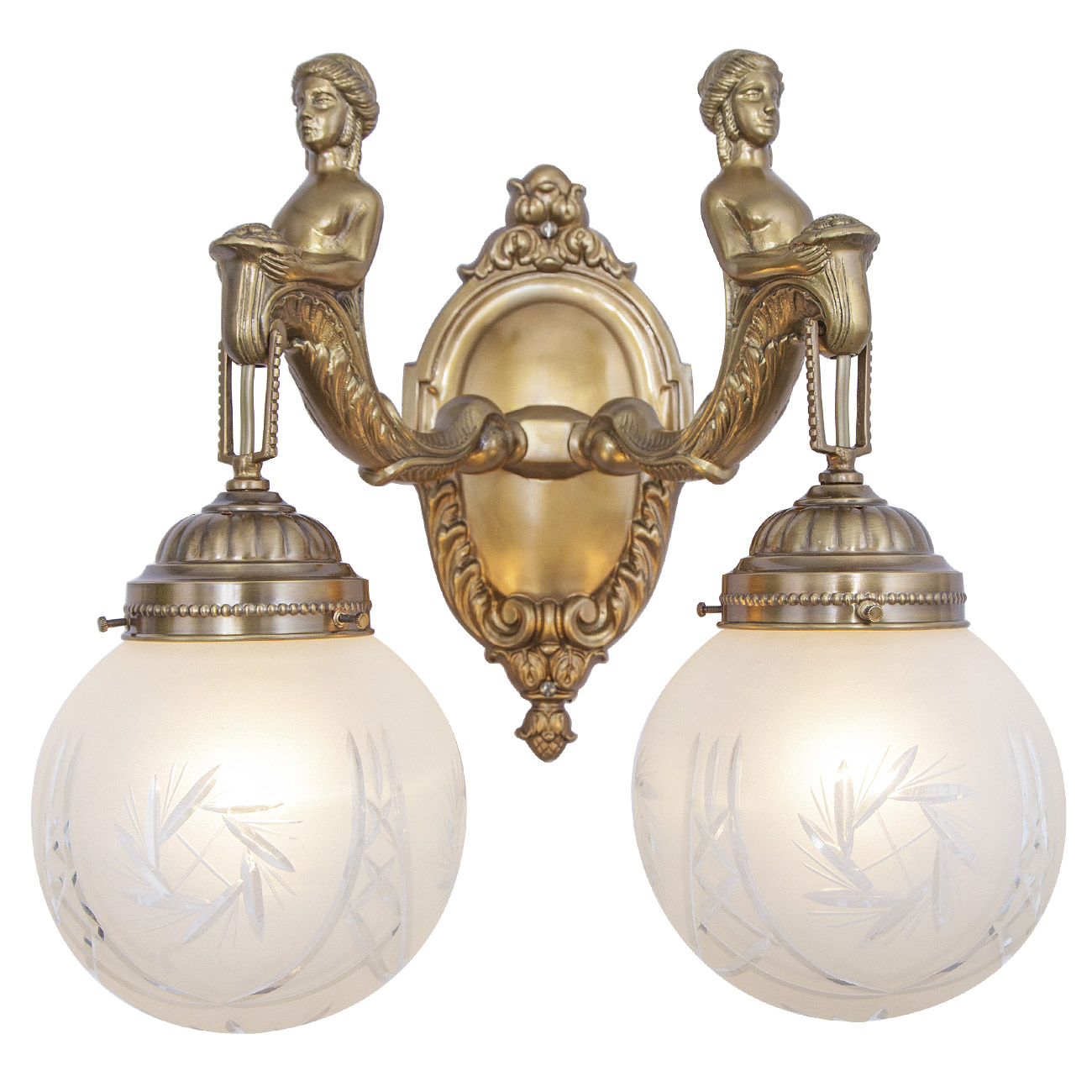 Barocke Doppel-Wandleuchte mit Kugeln FORTUNE WL II