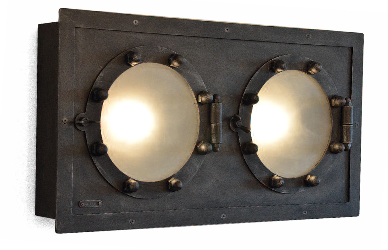 INDUSTRIAL STYLE WL 3590 Wrought iron porthole lamp