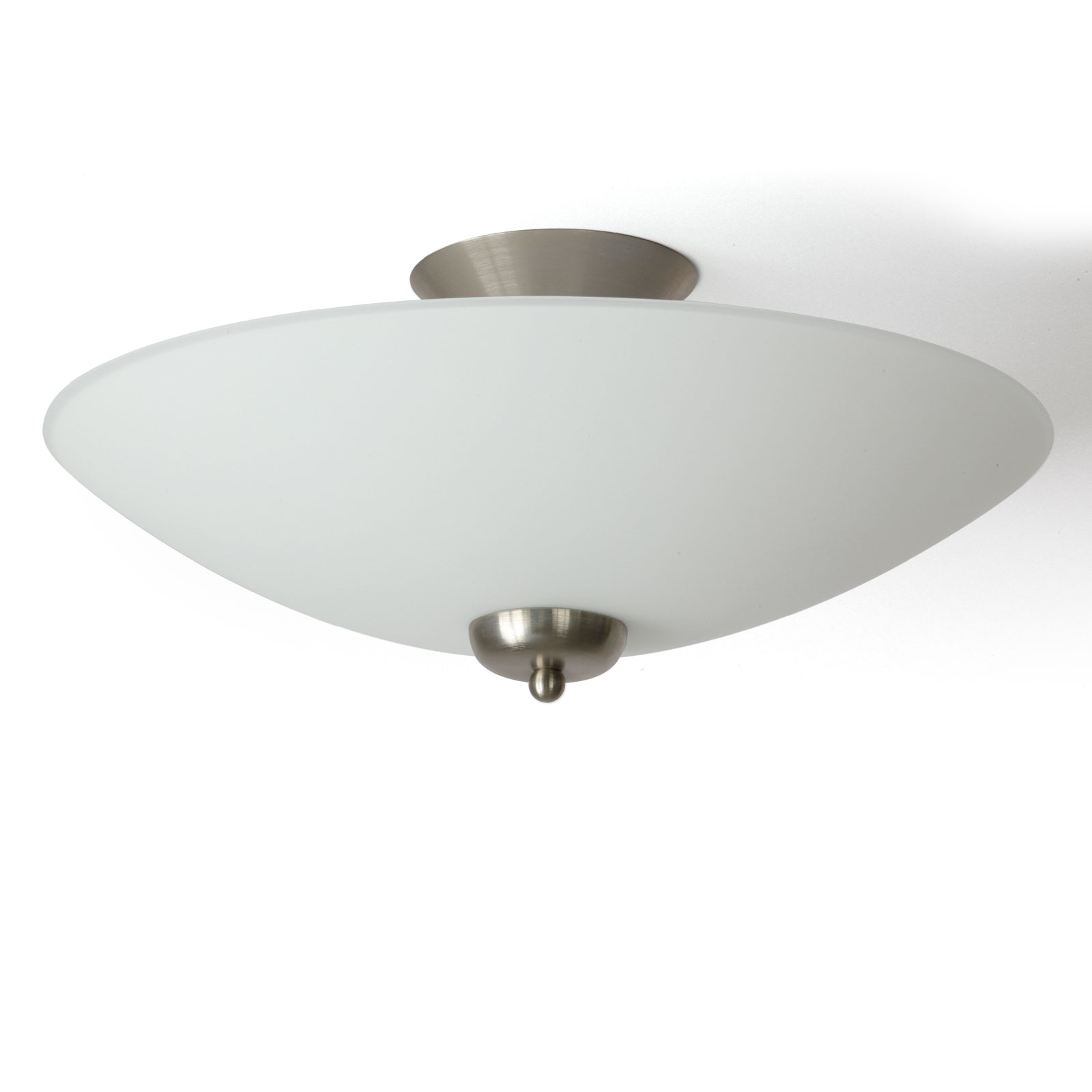 Glasschalen-Deckenleuchte (weiß-opal matt) mit indirektem Lichtanteil Ø 40/50 cm