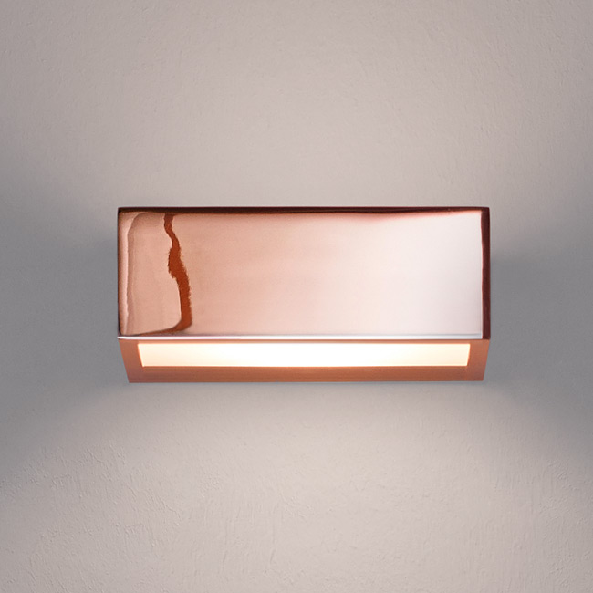 Up & Down-Wandleuchte aus Kupfer für Bad und Spiegel, 15 bis  60 cm