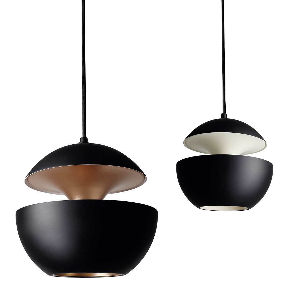 Pendelleuchte im Sixties-Design HERE COMES THE SUN schwarz
