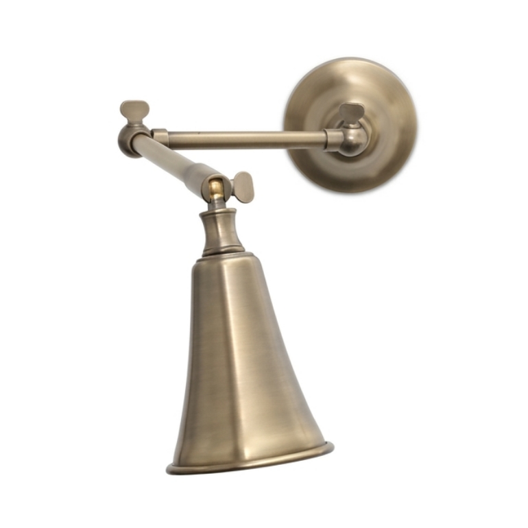 Kleine Messing-Gelenkwandlampe aus Frankreich