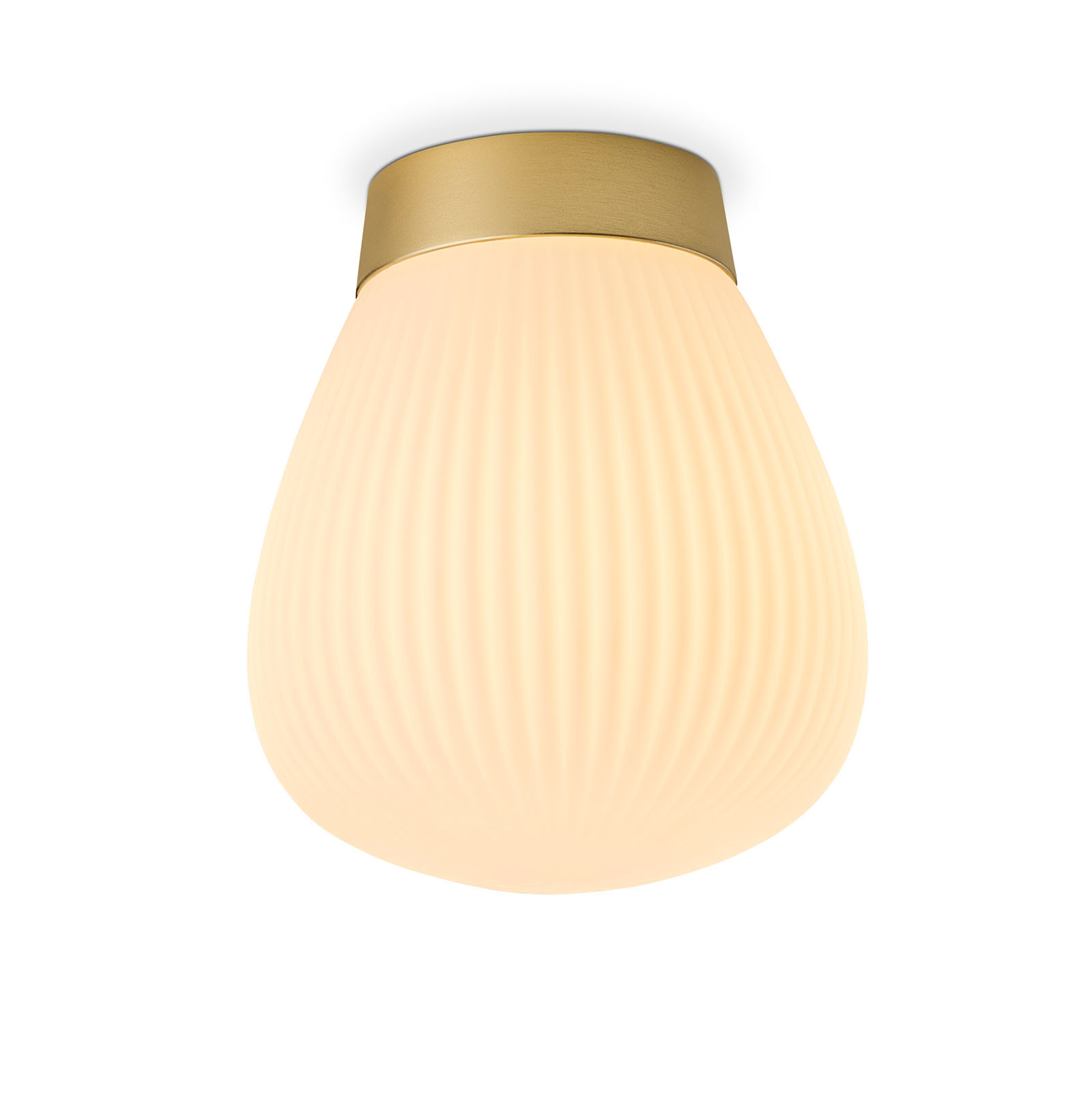 Kleine, moderne Opalglas-Deckenleuchte PLISSEE, Ø 14 cm, Bild 3