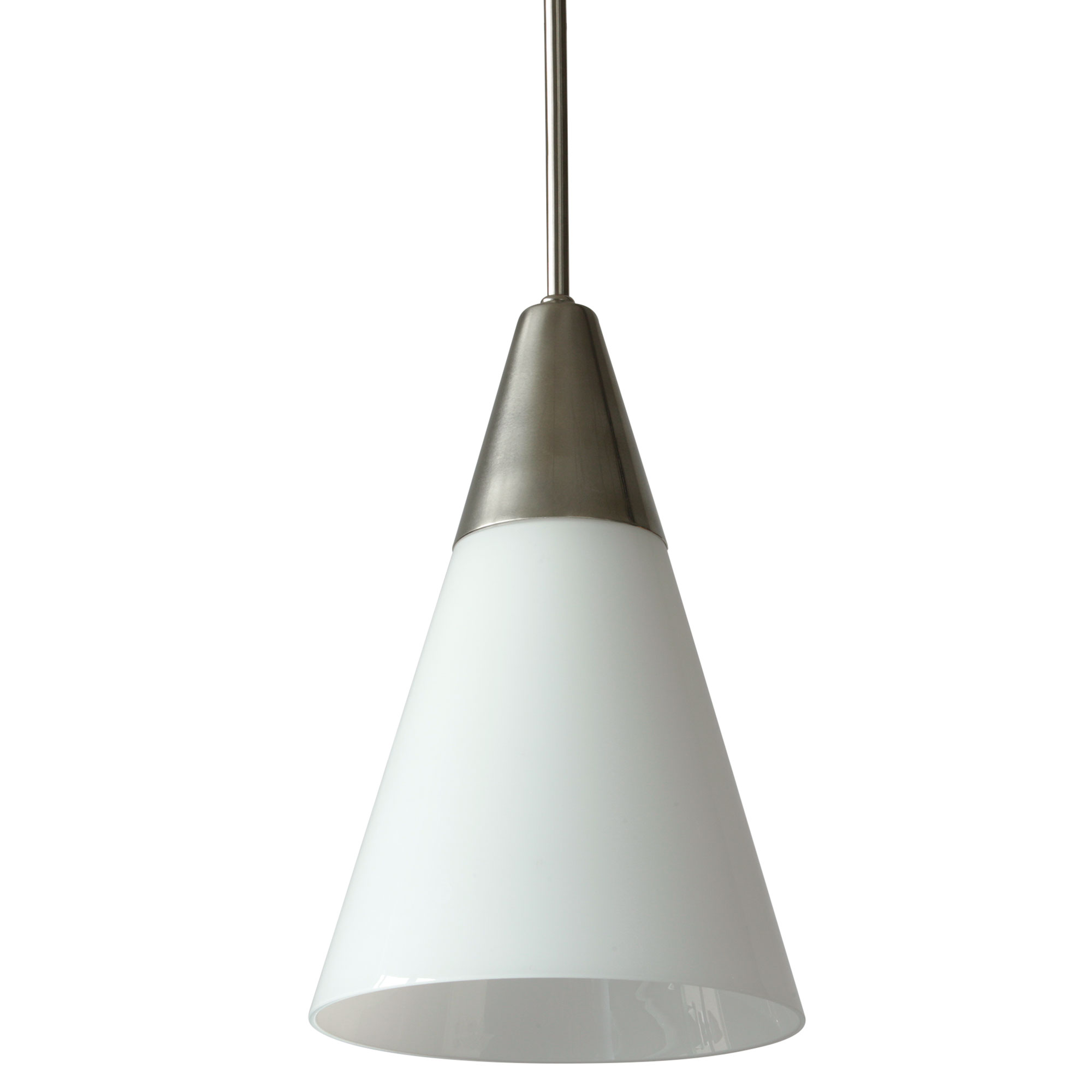 Konische Pendelleuchte mit Opalglas-Kegel, Ø 20 cm
