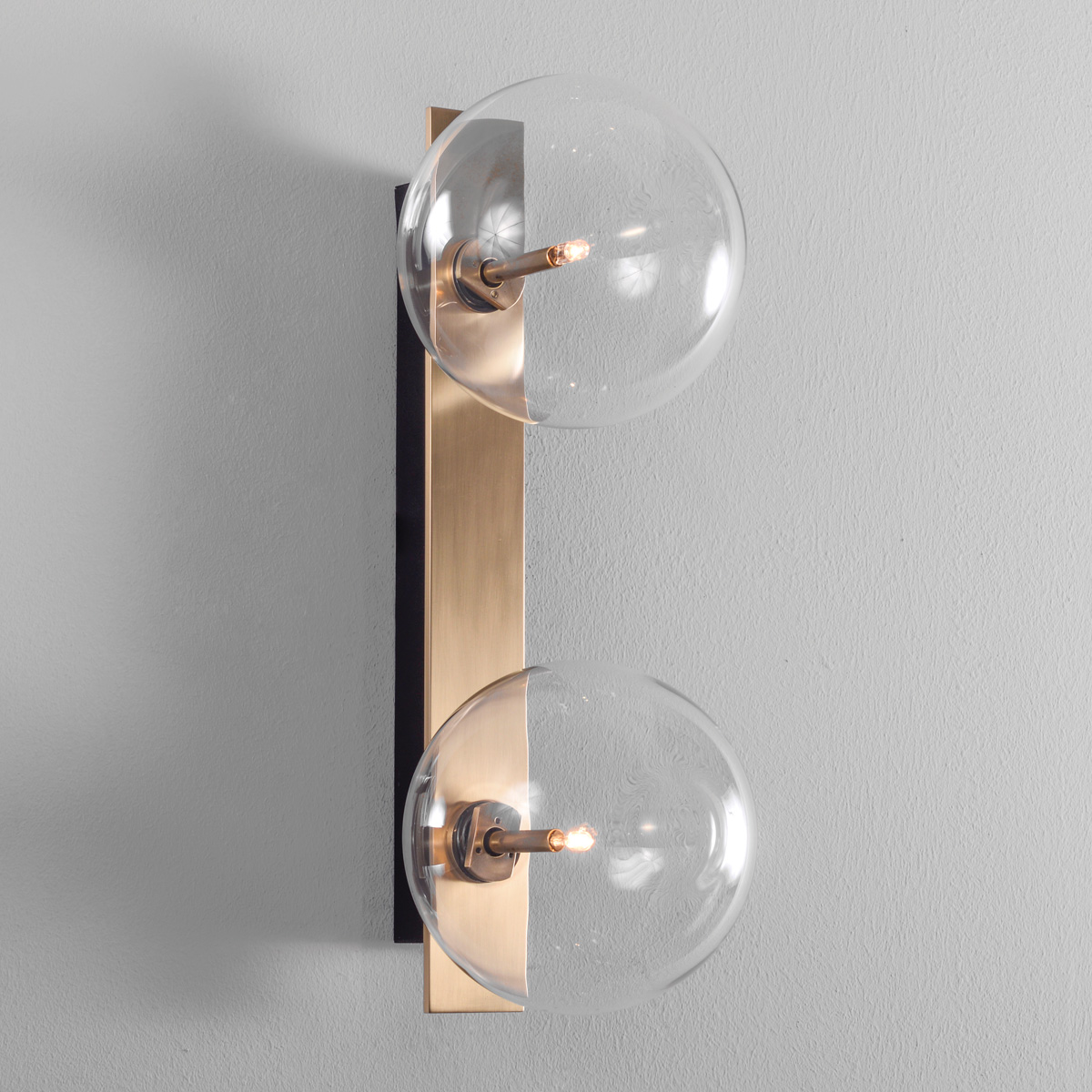 Doppel-Glaskugel-Wandleuchte OSLO