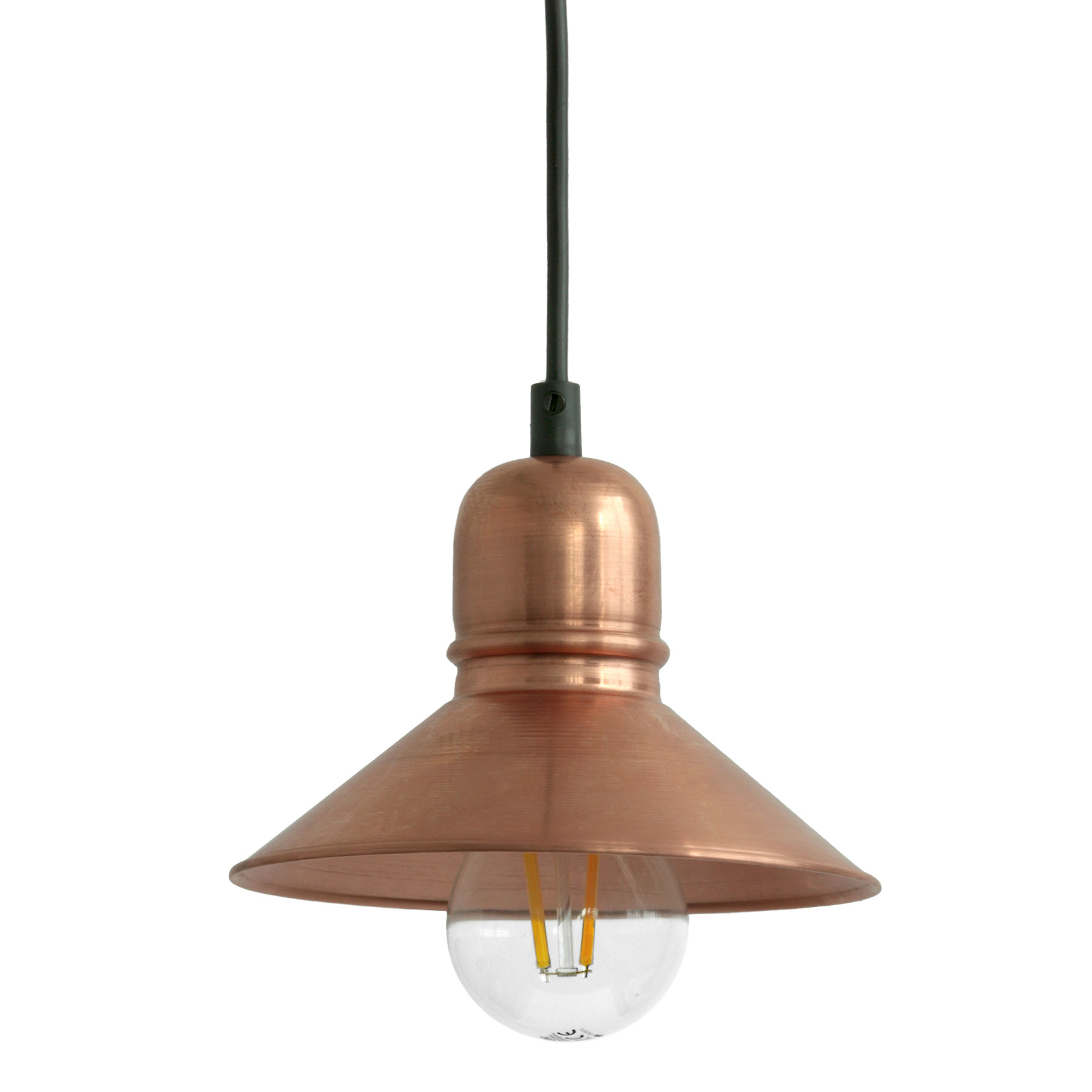 Kleine Kupfer-Hängeleuchte BITBURG, Ø 16–24 cm